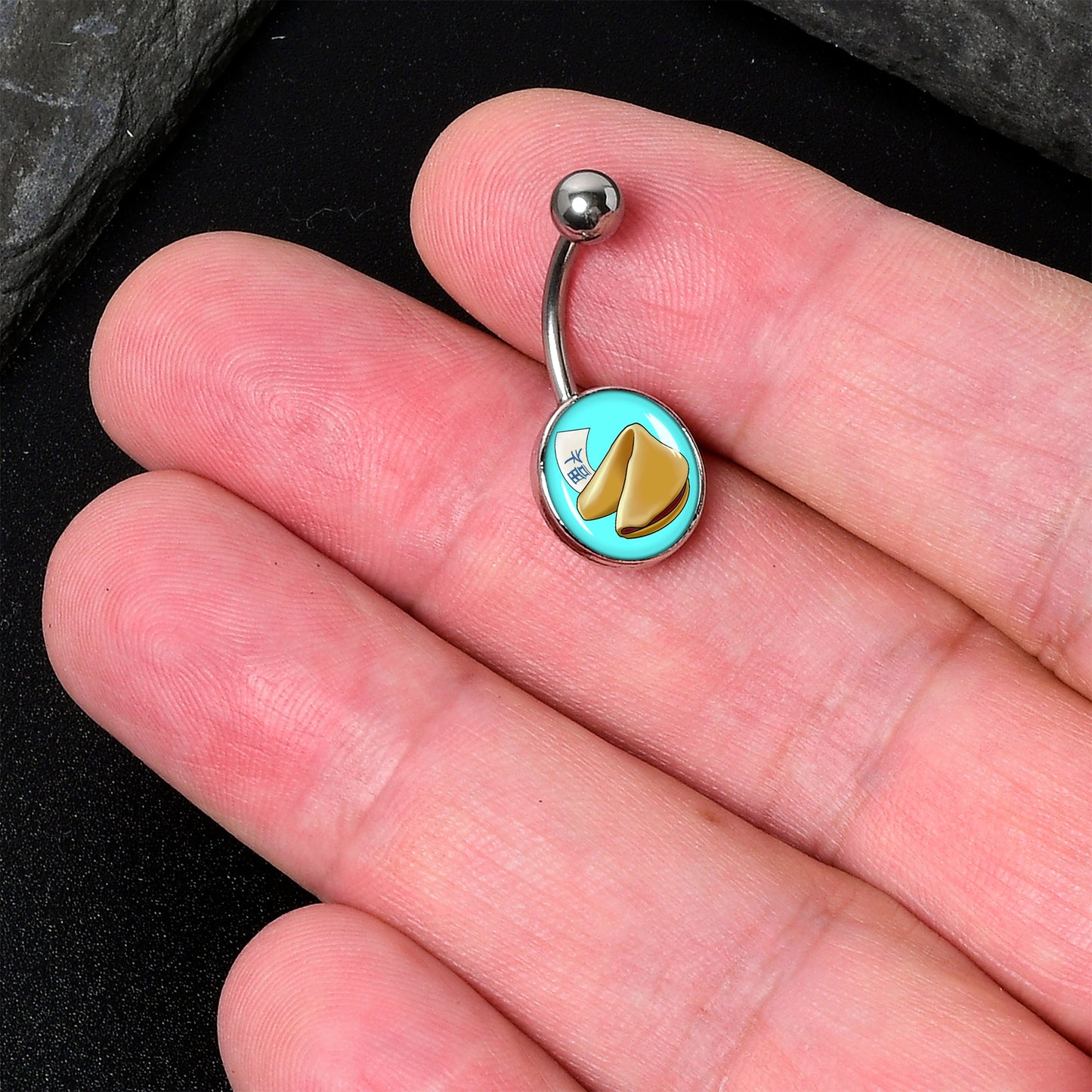 Fortune Cookie Belly Ring by Onyx O