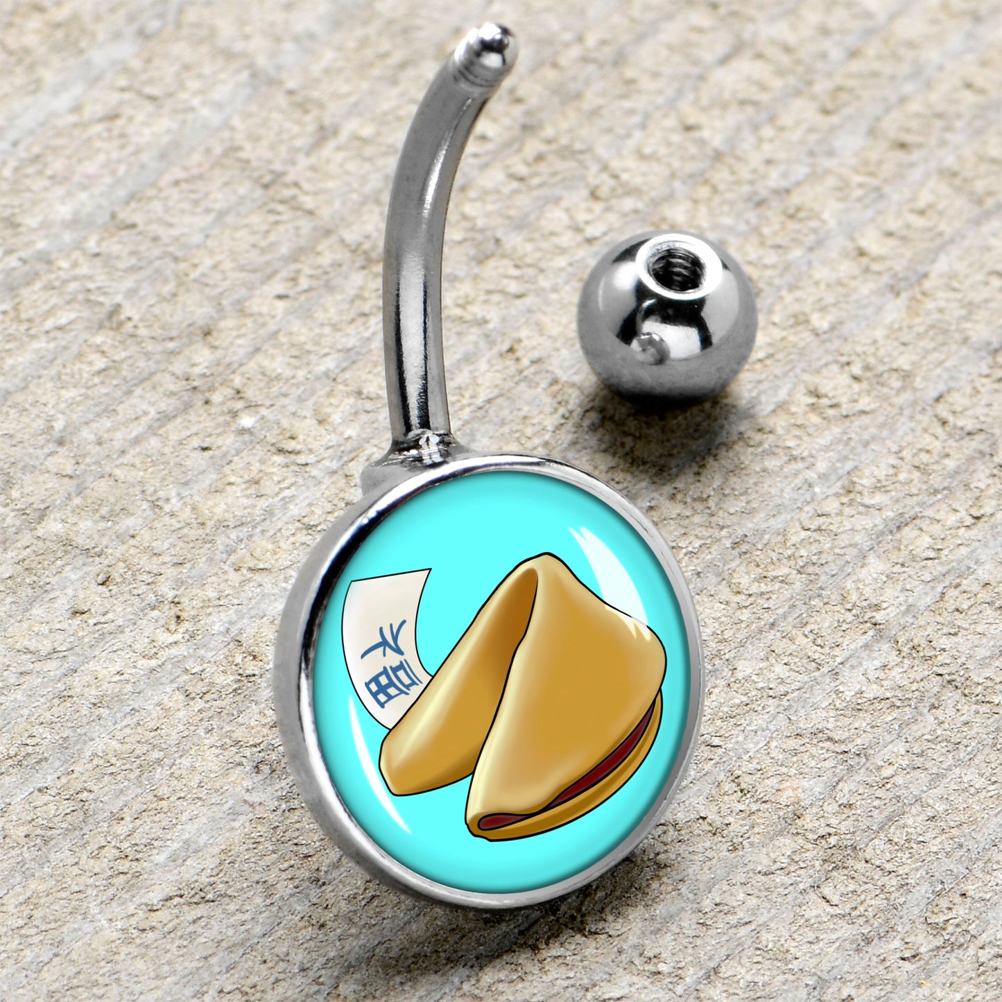 Fortune Cookie Belly Ring by Onyx O