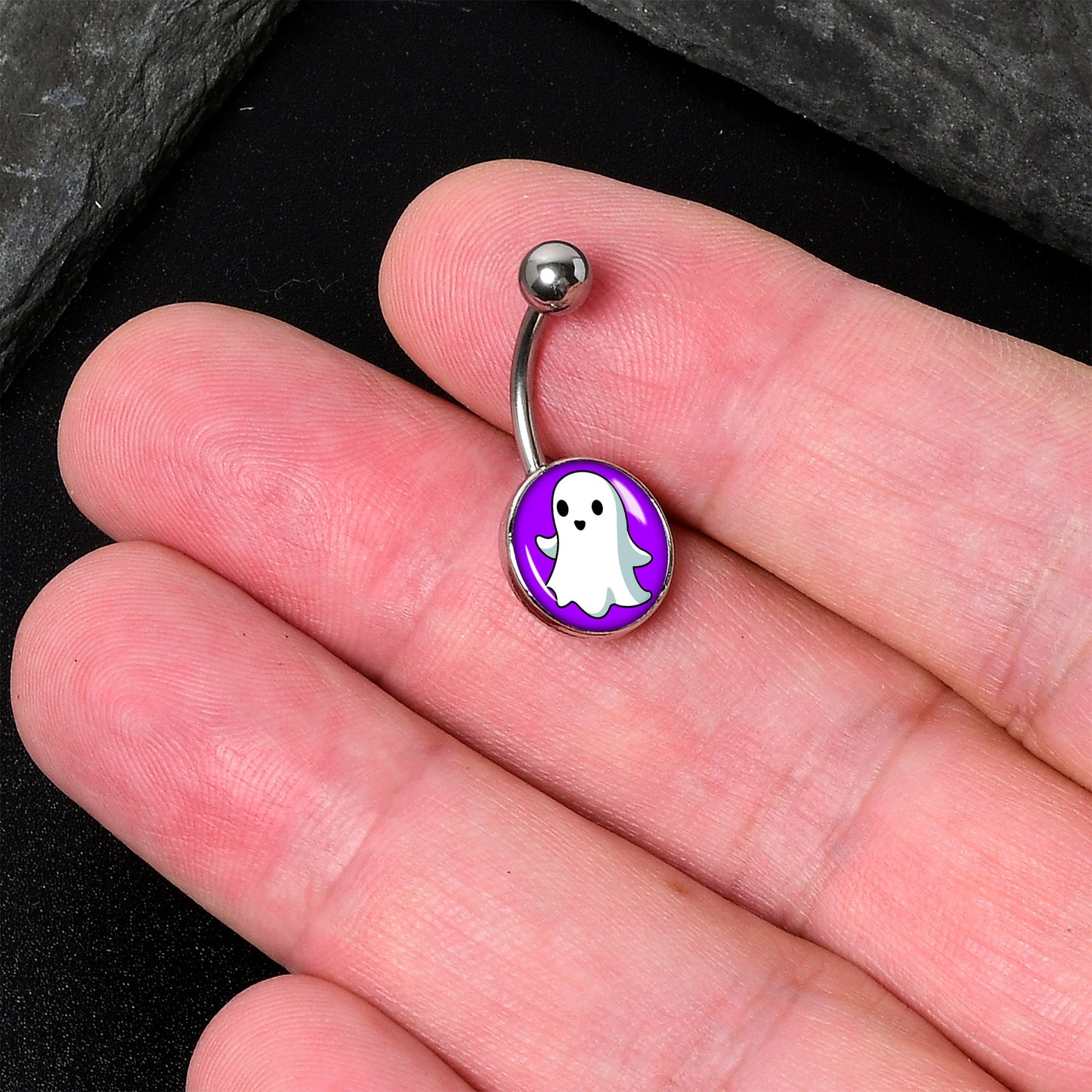 Ghost Belly Ring by Onyx O