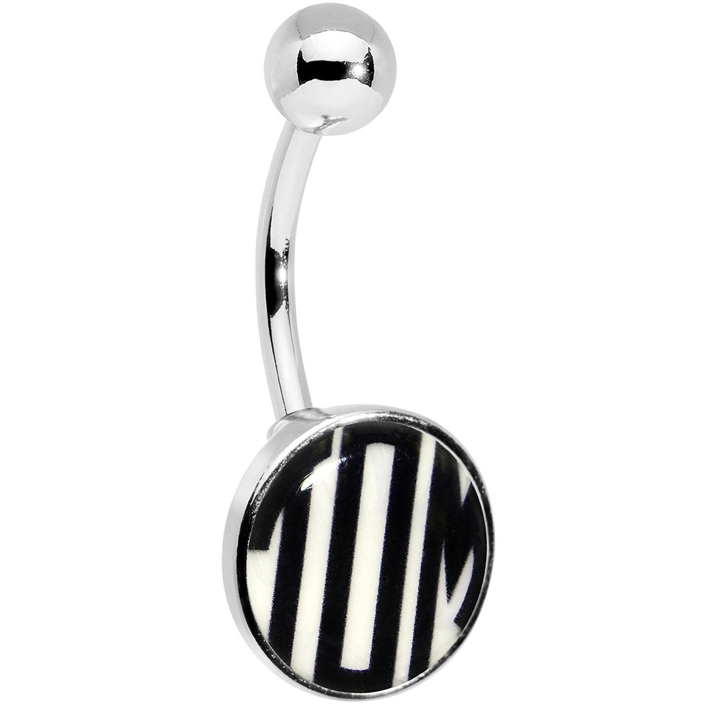 Custom Glow in the Dark Logo Personalized Initial Belly Ring