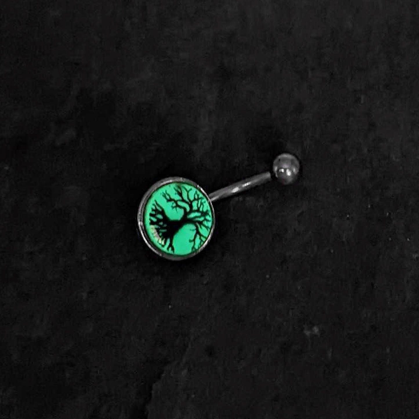 Glow in the Dark Tree of Life Belly Ring by Onyx O
