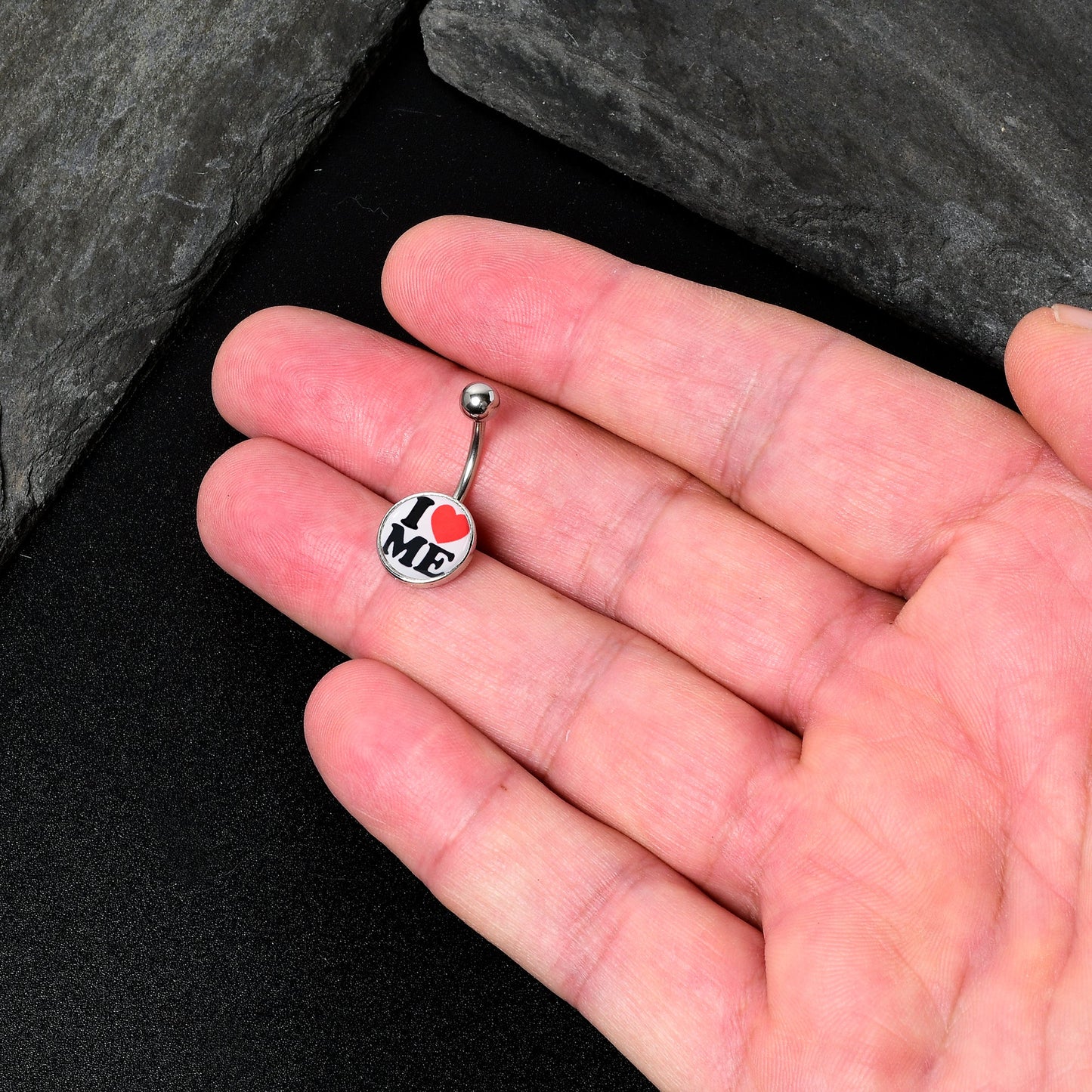 I Love Me Belly Ring by Onyx O