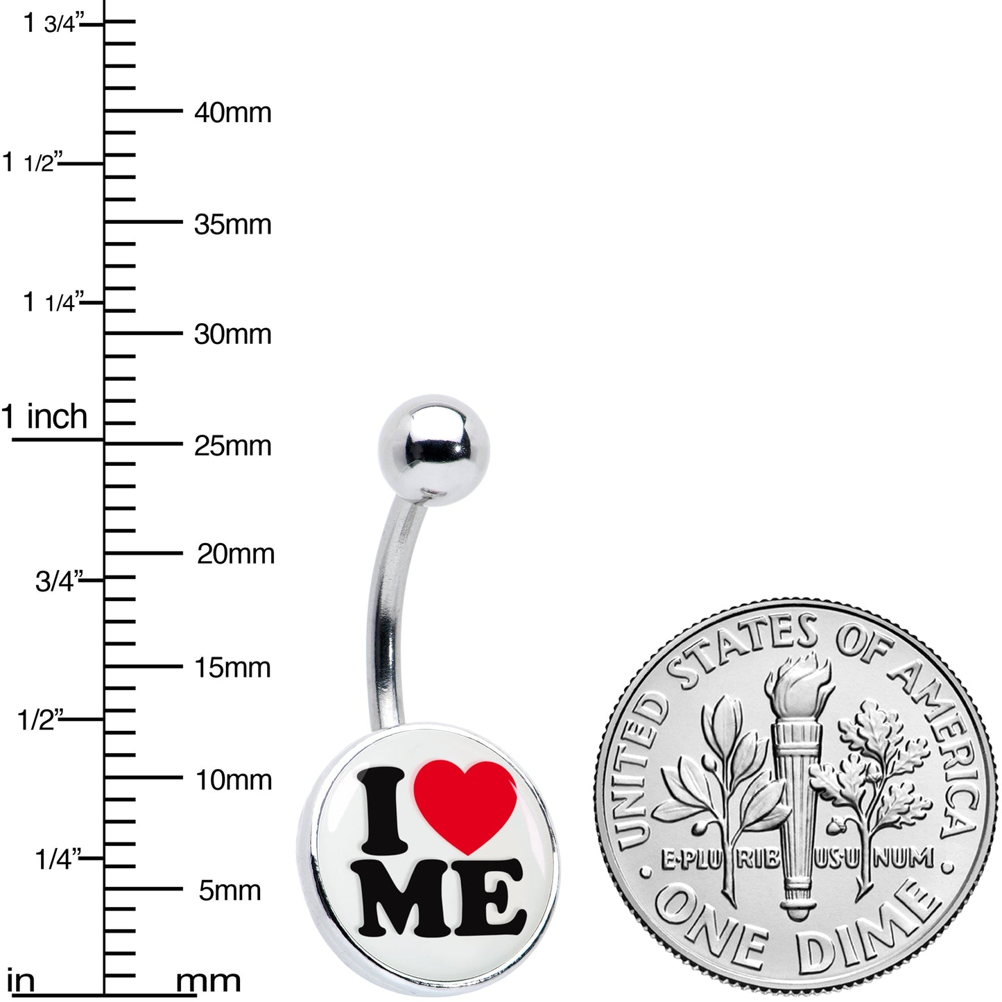 I Love Me Belly Ring by Onyx O