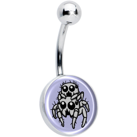 Leaping Leapfrog Spiders Belly Ring by Onyx O