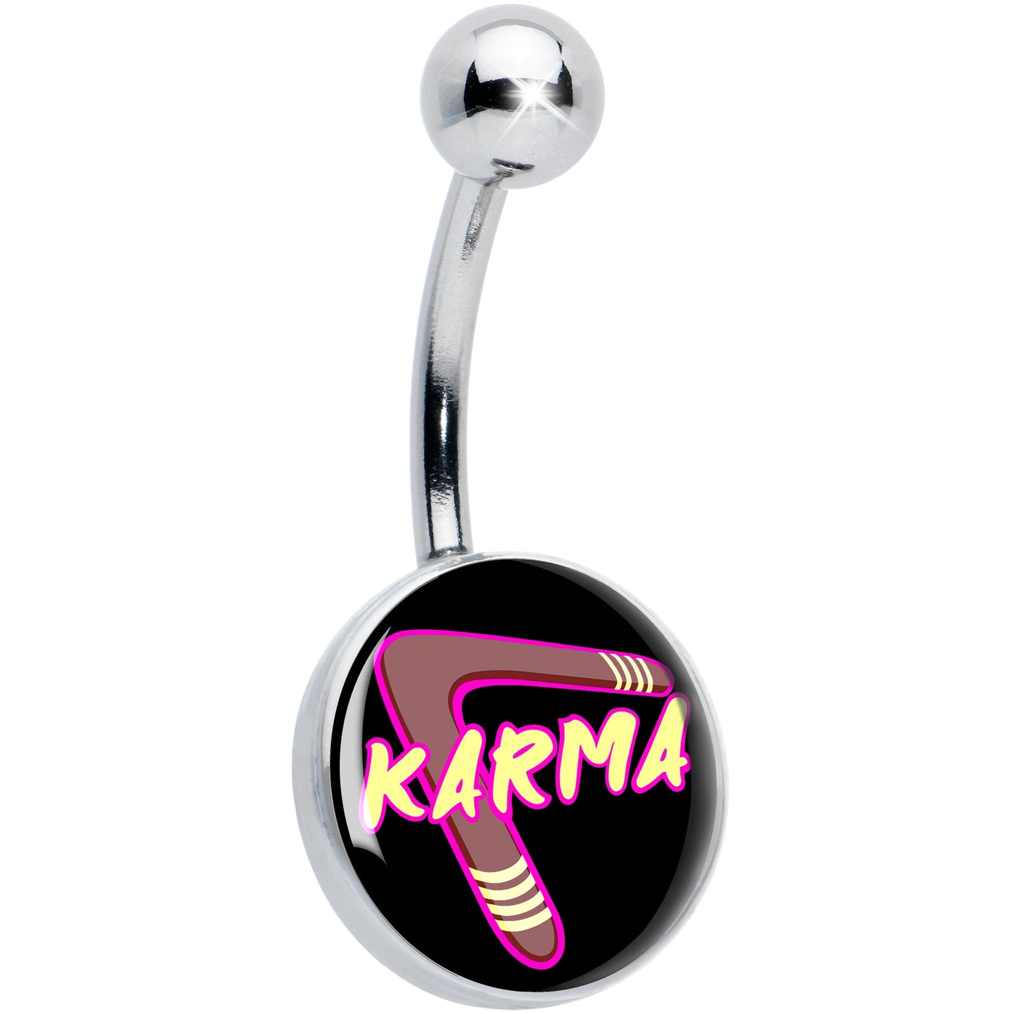 Karmic Boomerang Belly Ring by Onyx O