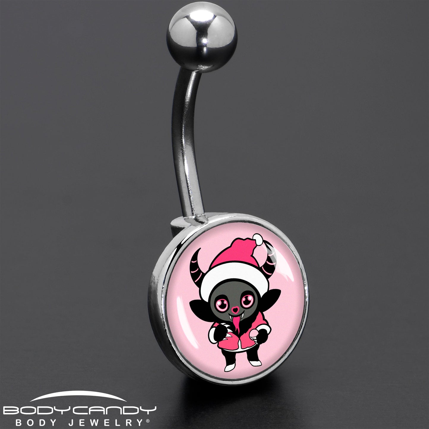 Krampus Cutie Christmas Holiday Belly Ring by Onyx O