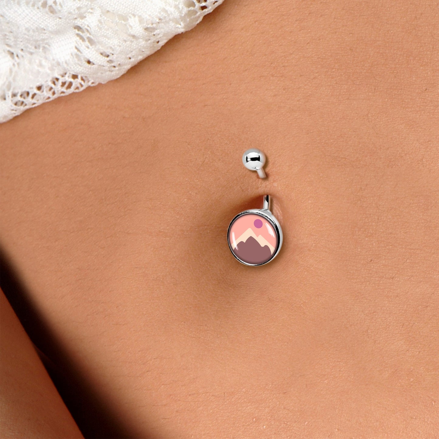 Mountain Sunrise Belly Ring by Onyx O