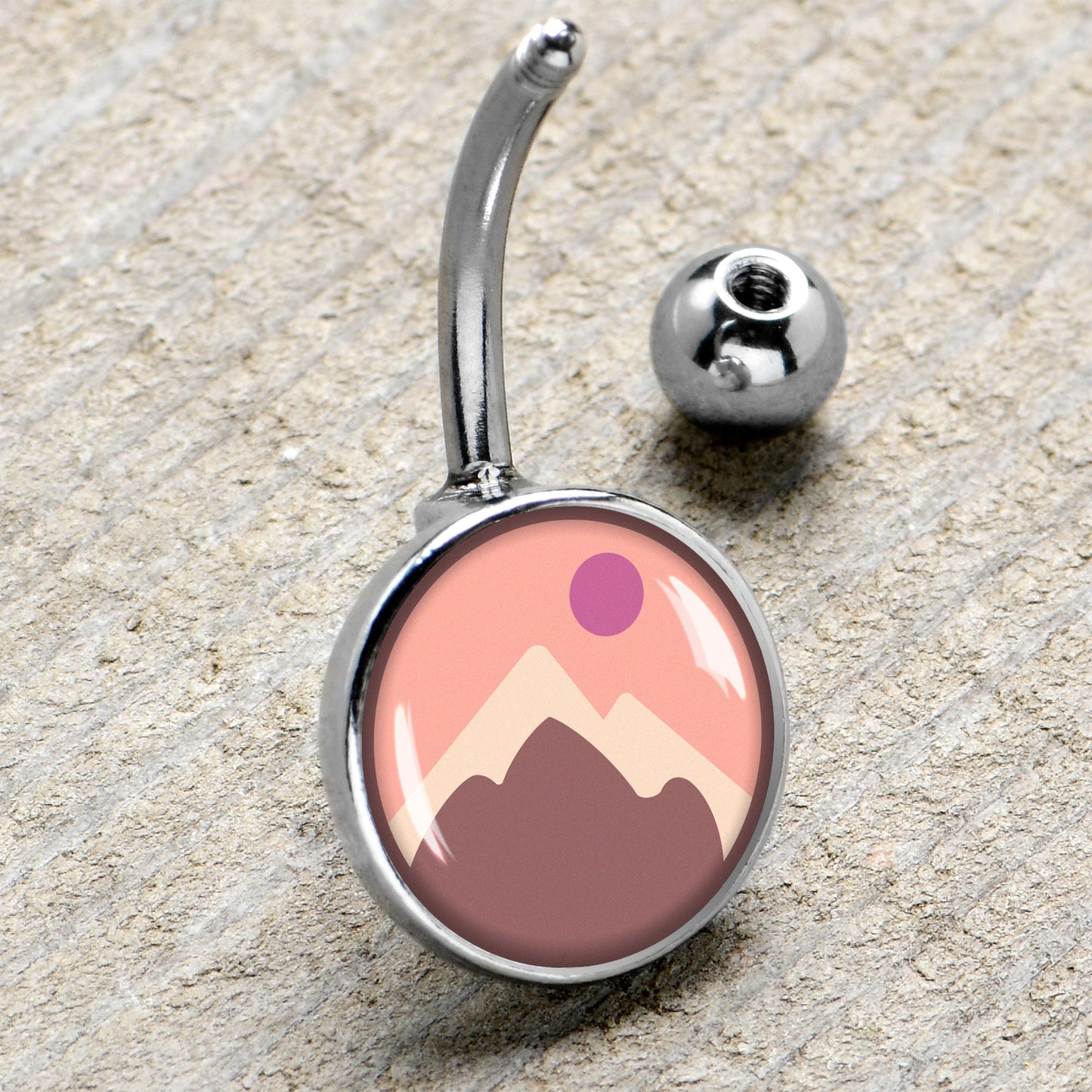 Mountain Sunrise Belly Ring by Onyx O