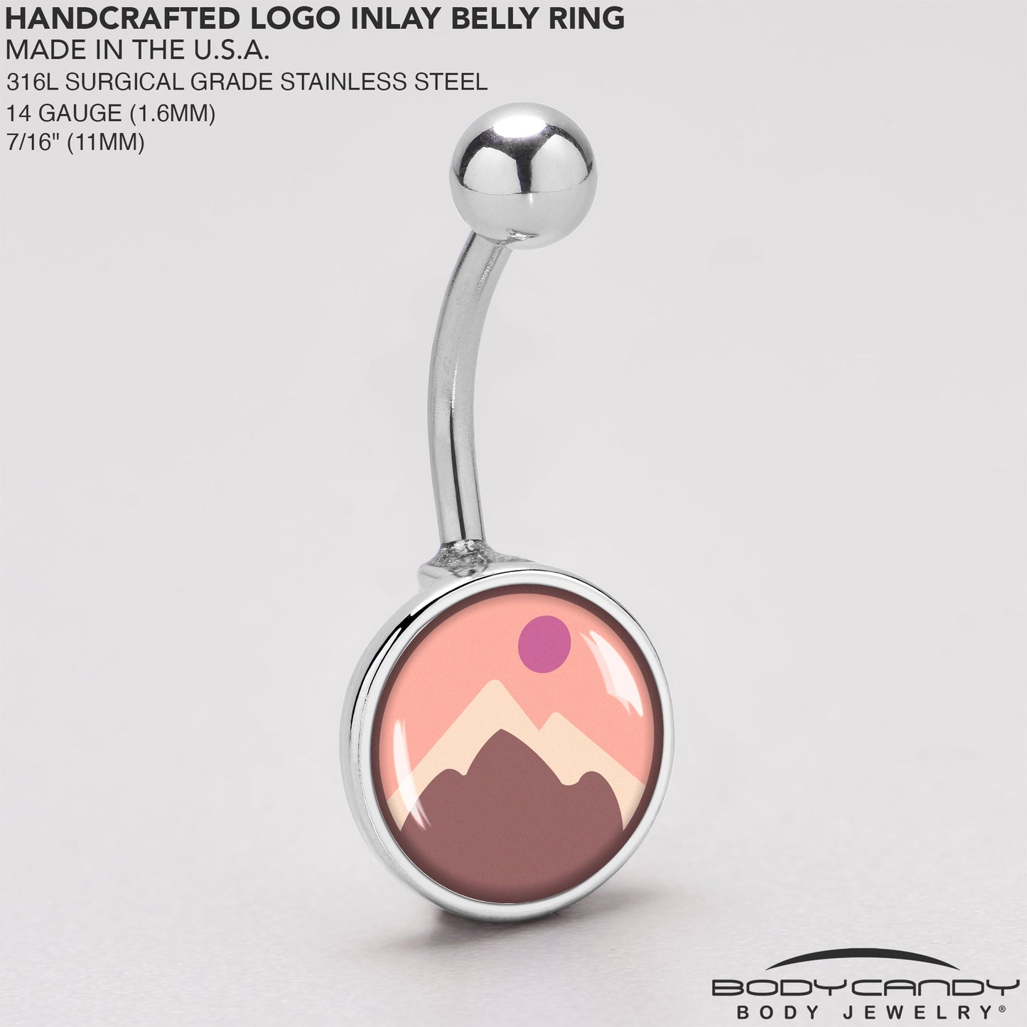 Mountain Sunrise Belly Ring by Onyx O