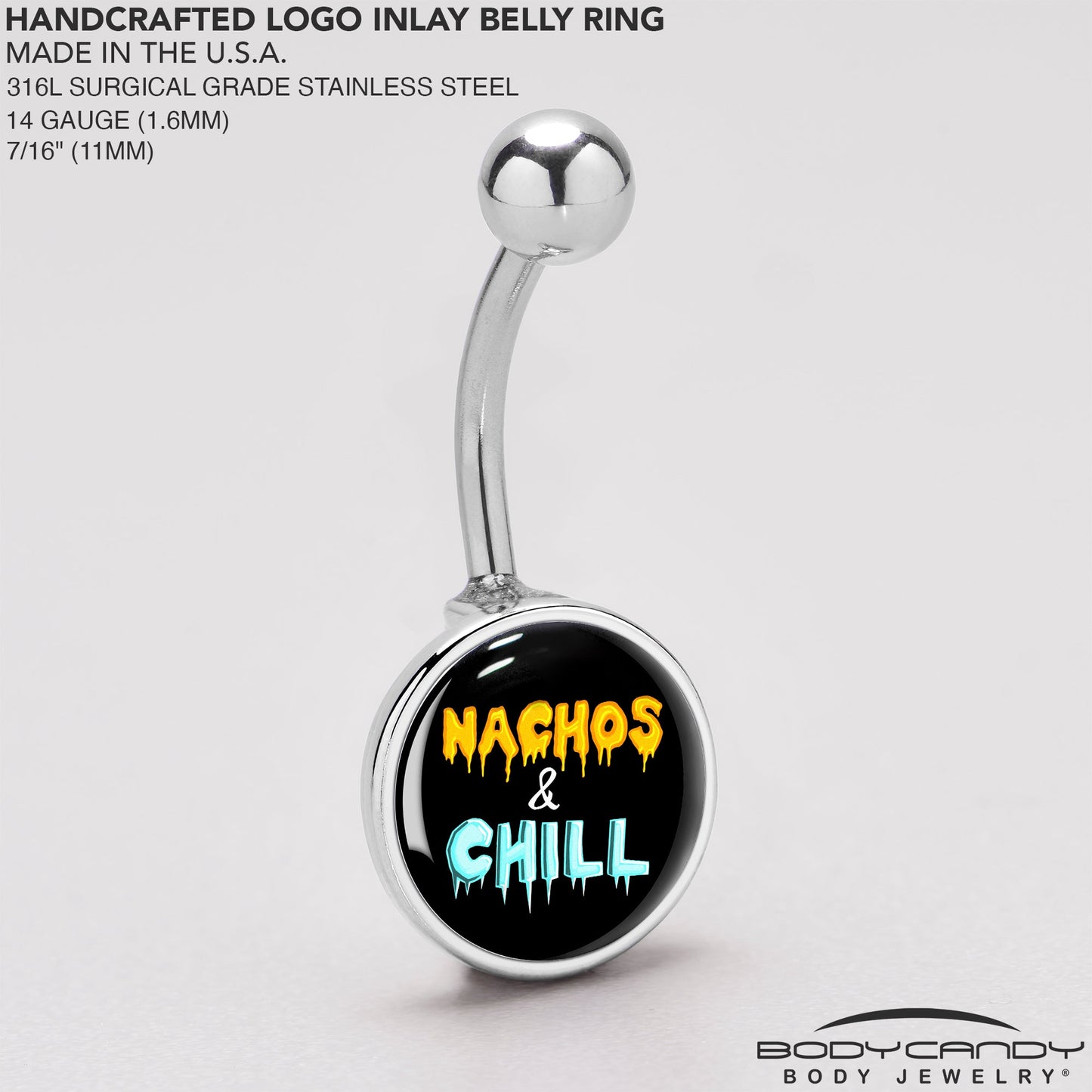 Nachos and Chill Belly Ring by Onyx O