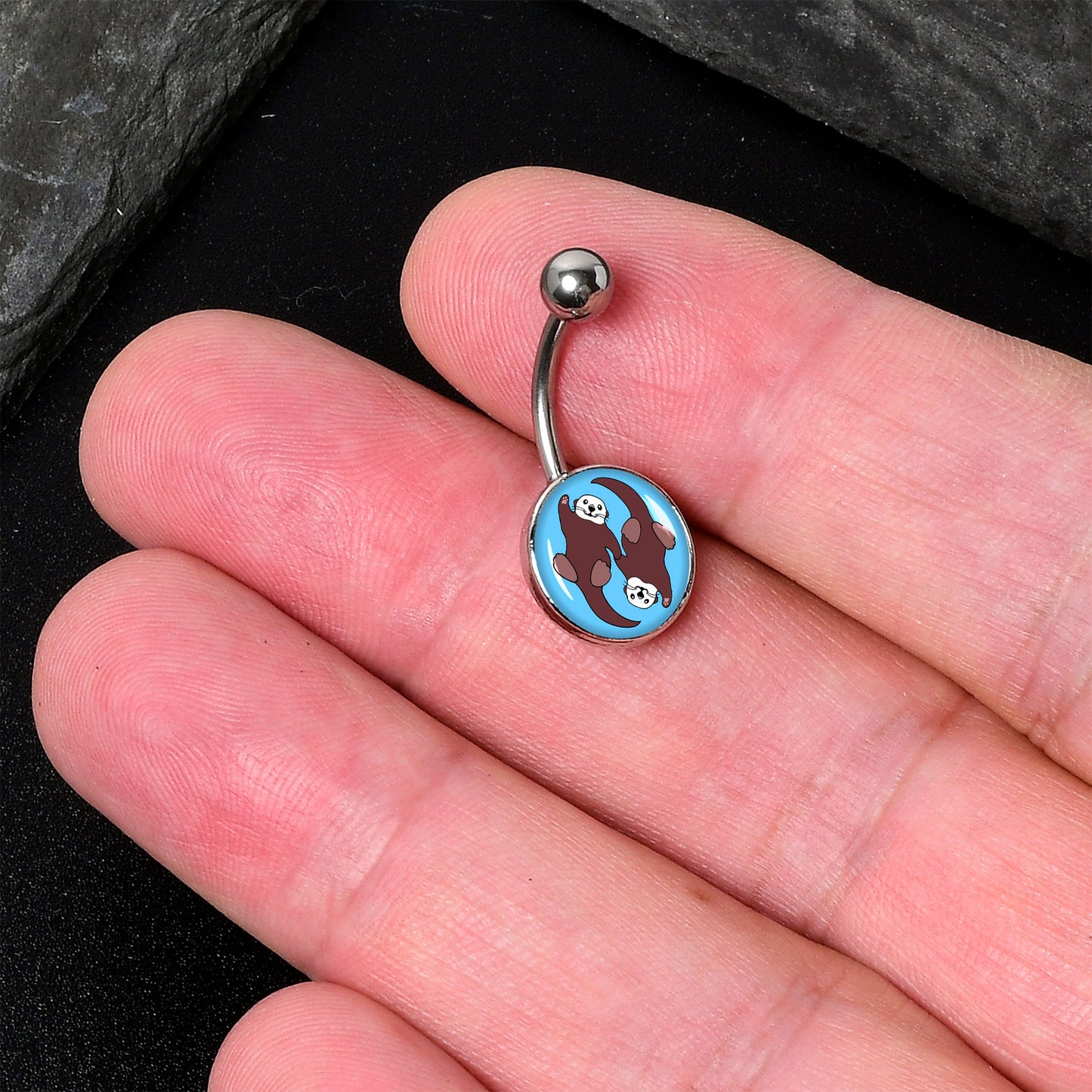 Oh My Otters Animal Belly Ring by Onyx O