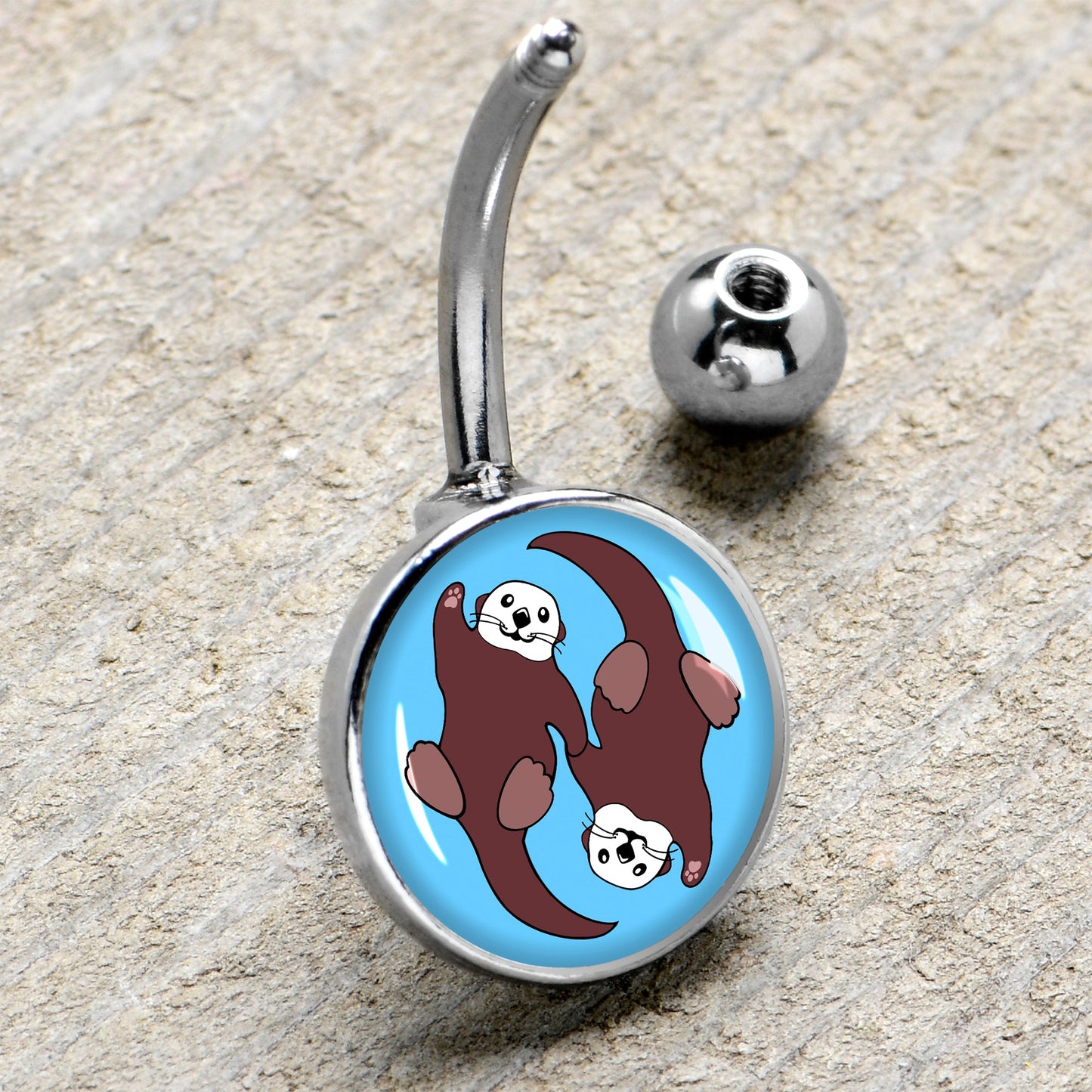 Oh My Otters Animal Belly Ring by Onyx O