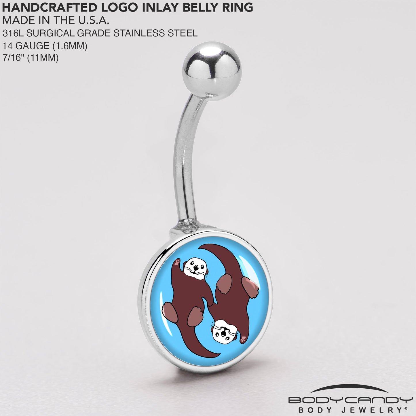 Oh My Otters Animal Belly Ring by Onyx O