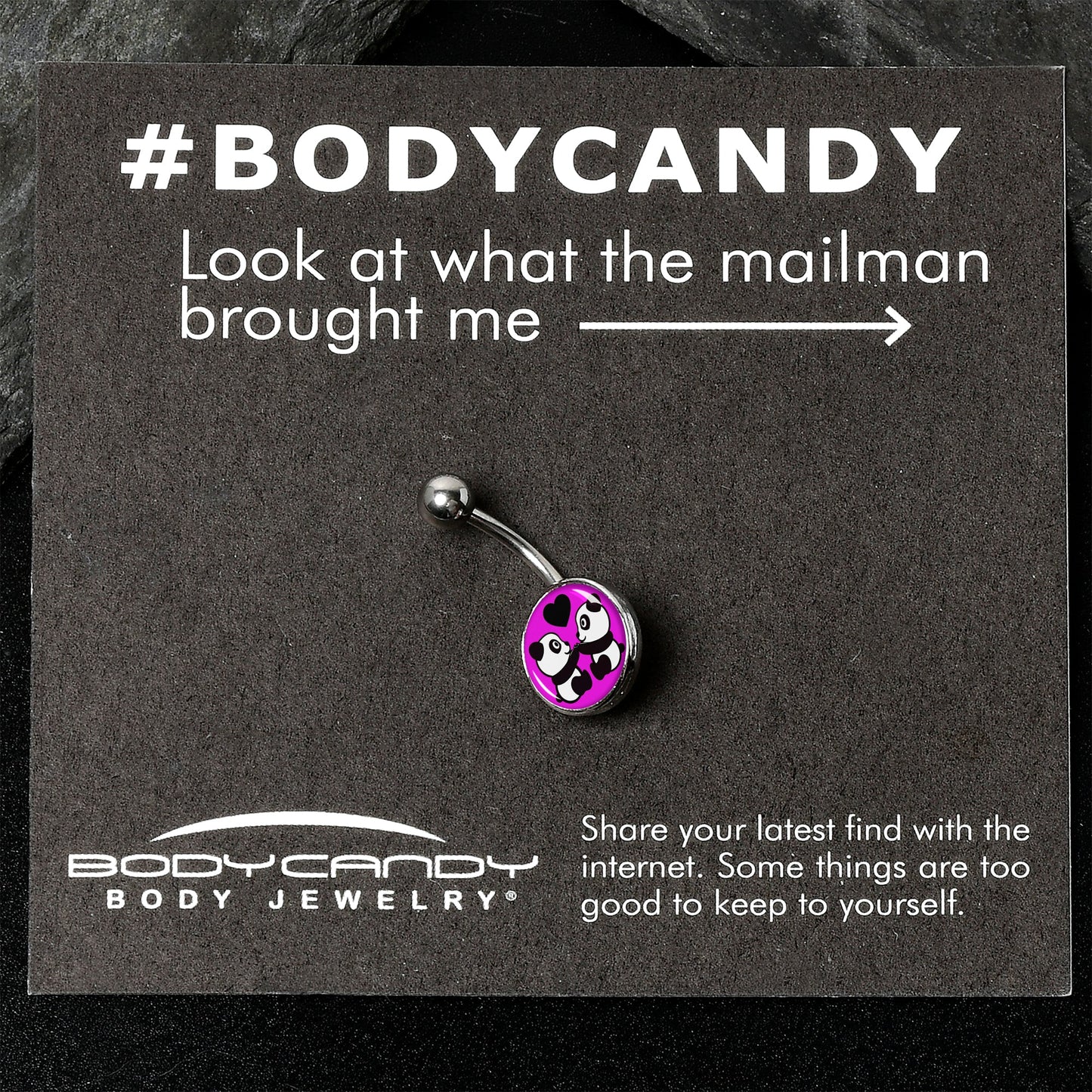 Panda Love Belly Ring by Onyx O