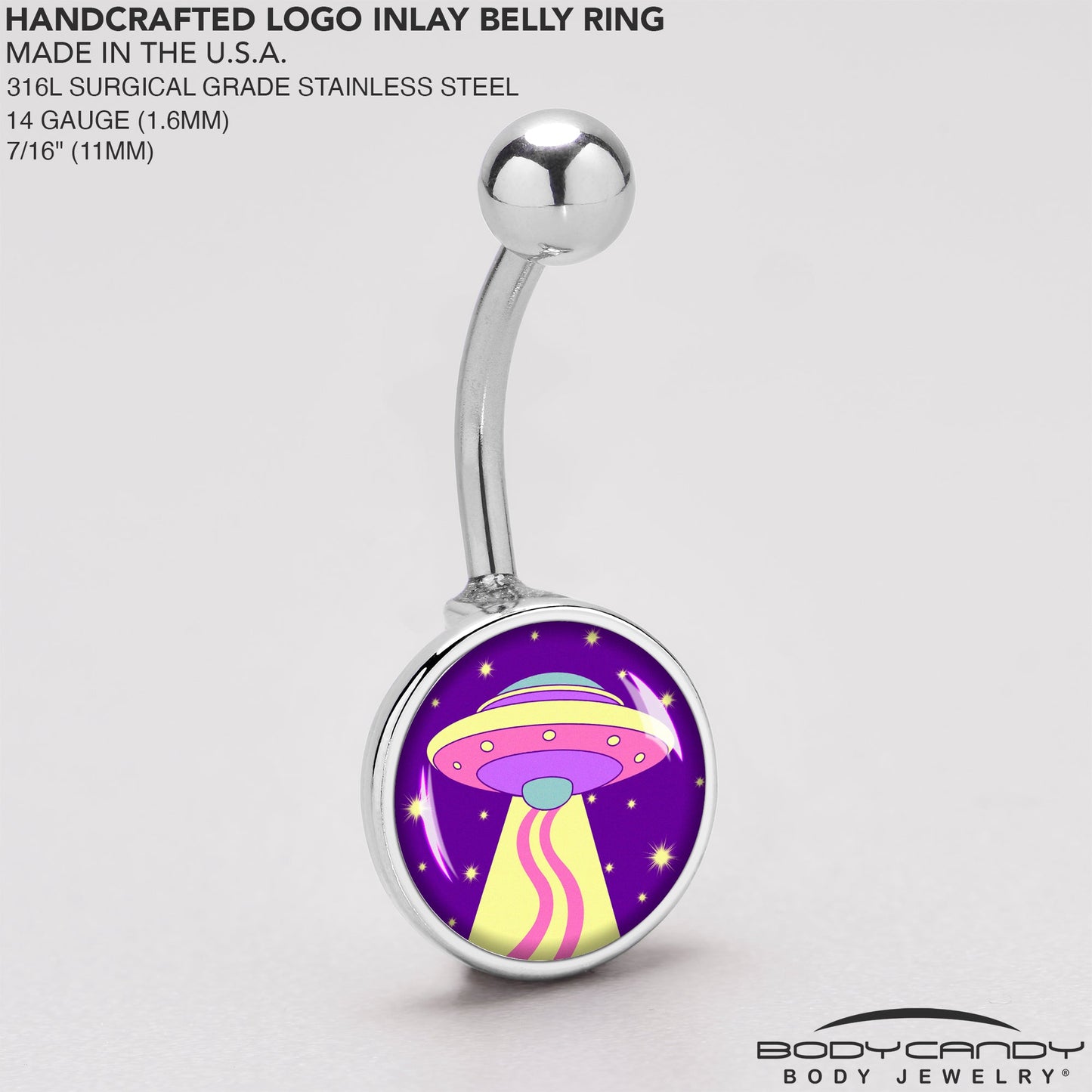 Style Space Invasion UFO Belly Ring by Onyx O