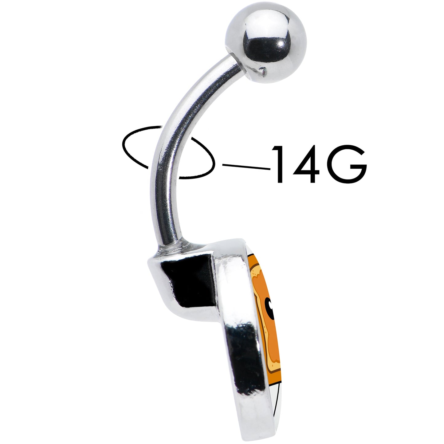 PB and J Peanut Butter and Jelly Sandwich BFF Set of 2 Belly Rings by Onyx O