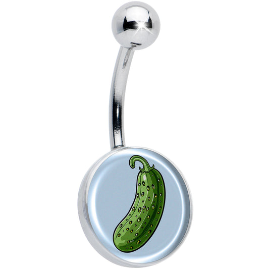 Green Pickle Belly Ring by Onyx O