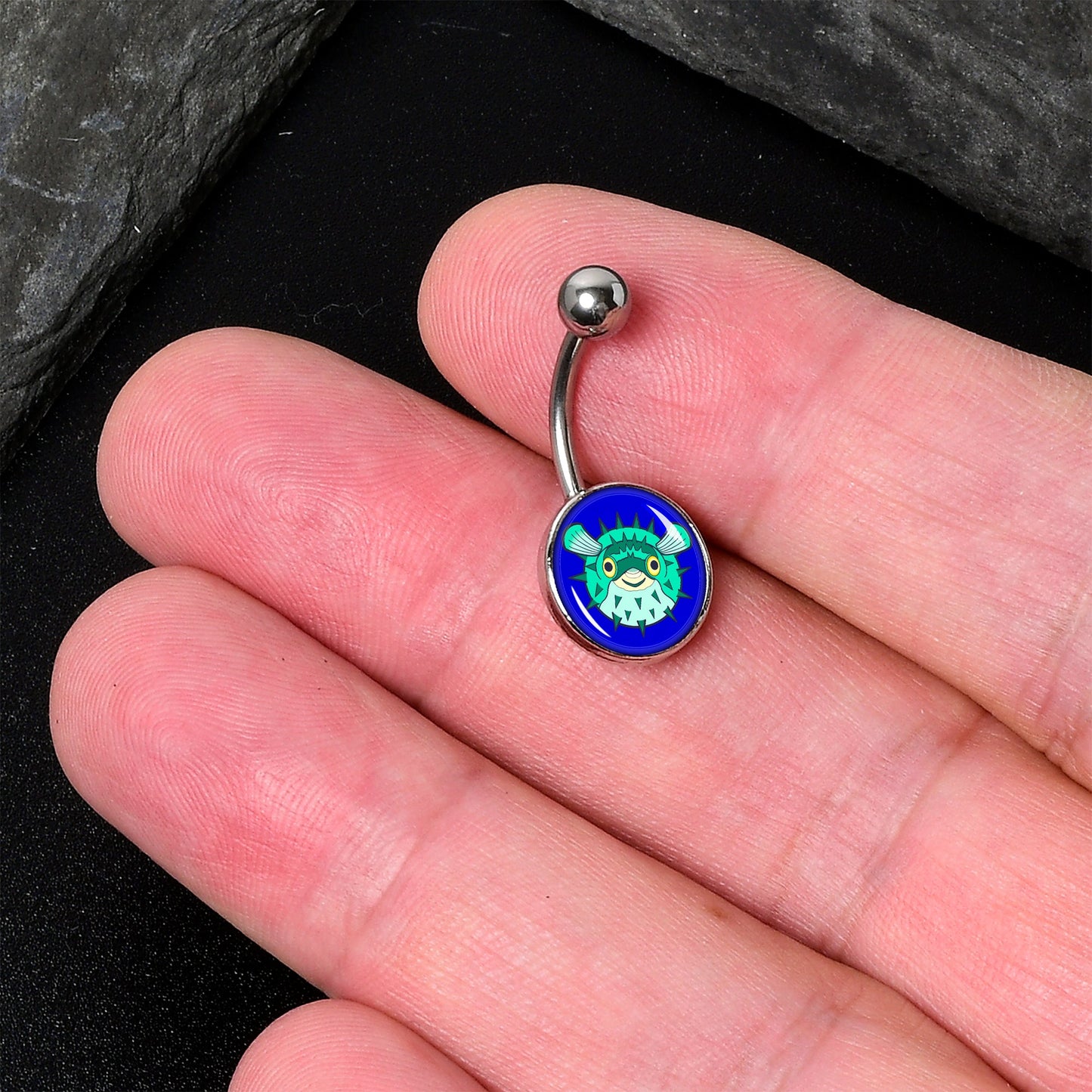Pufferfish Belly Ring by Onyx O