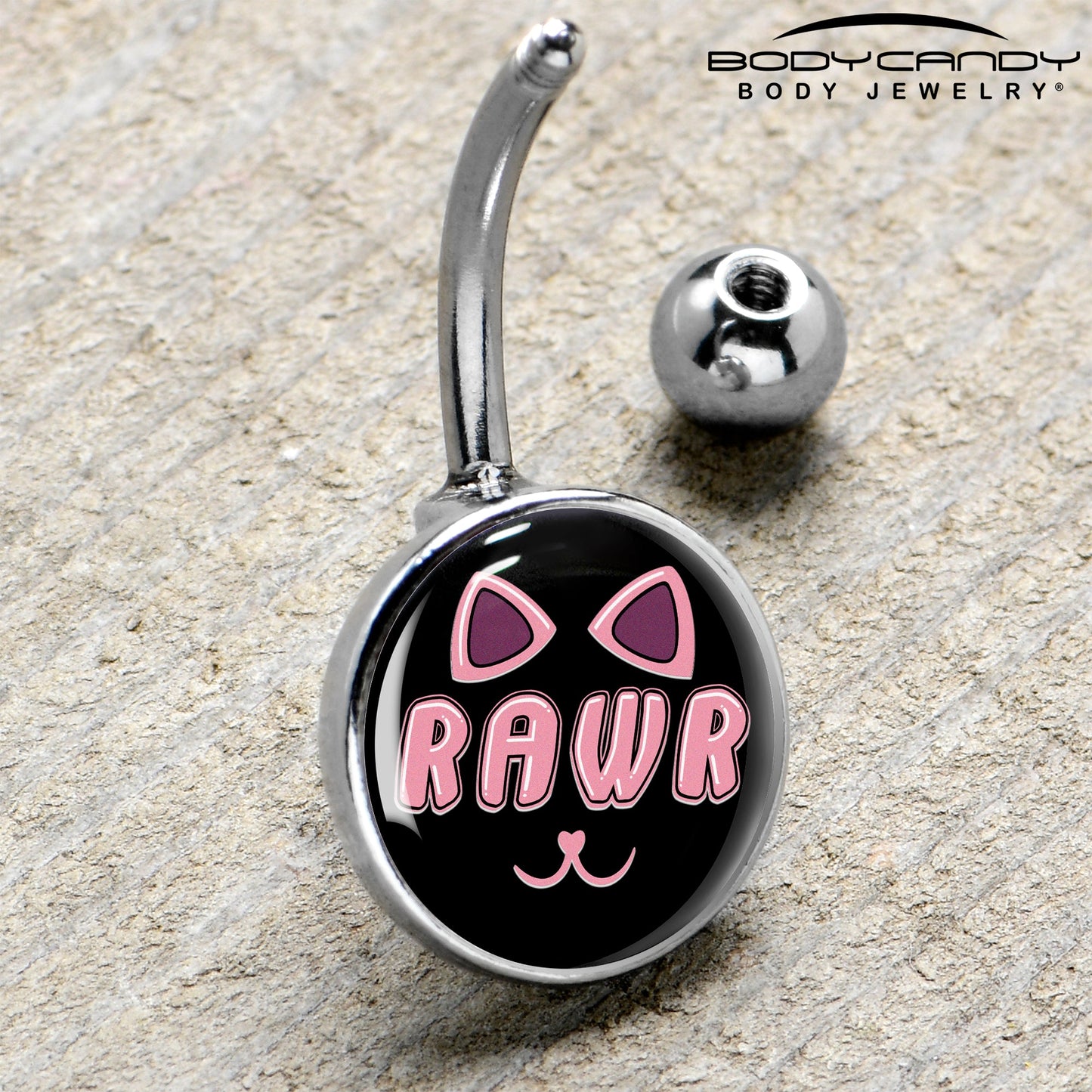 RAWR Kitty Cat Belly Ring by Onyx O