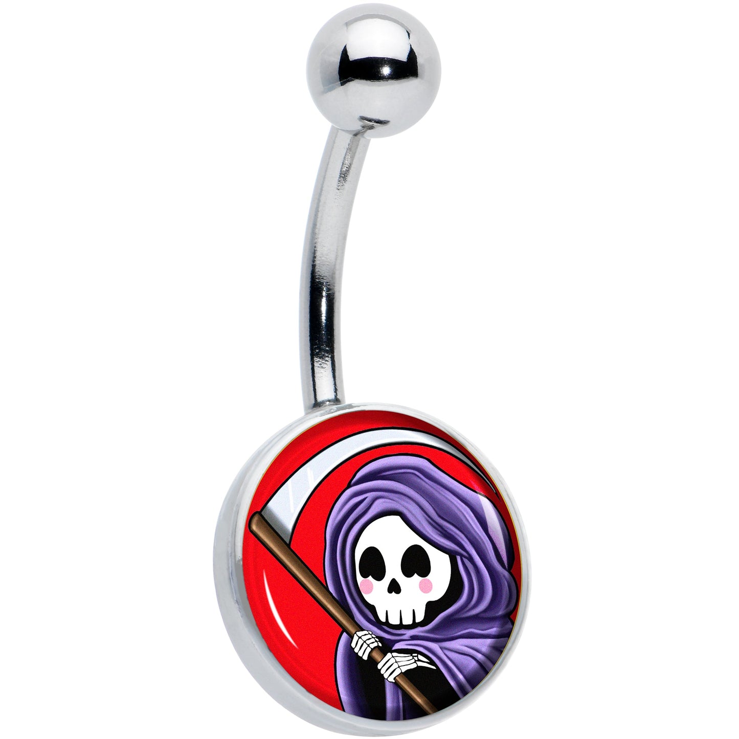 Grim Reaper Belly Ring by Onyx O