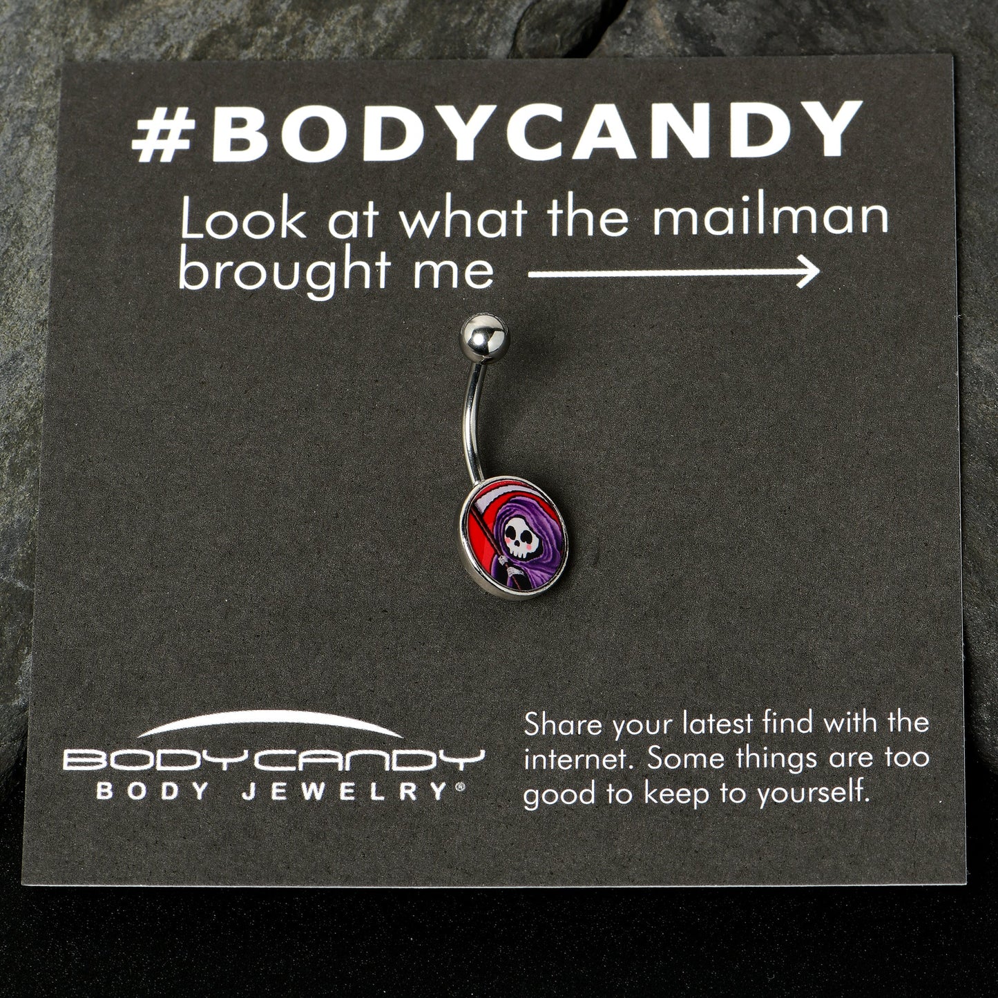 Grim Reaper Belly Ring by Onyx O