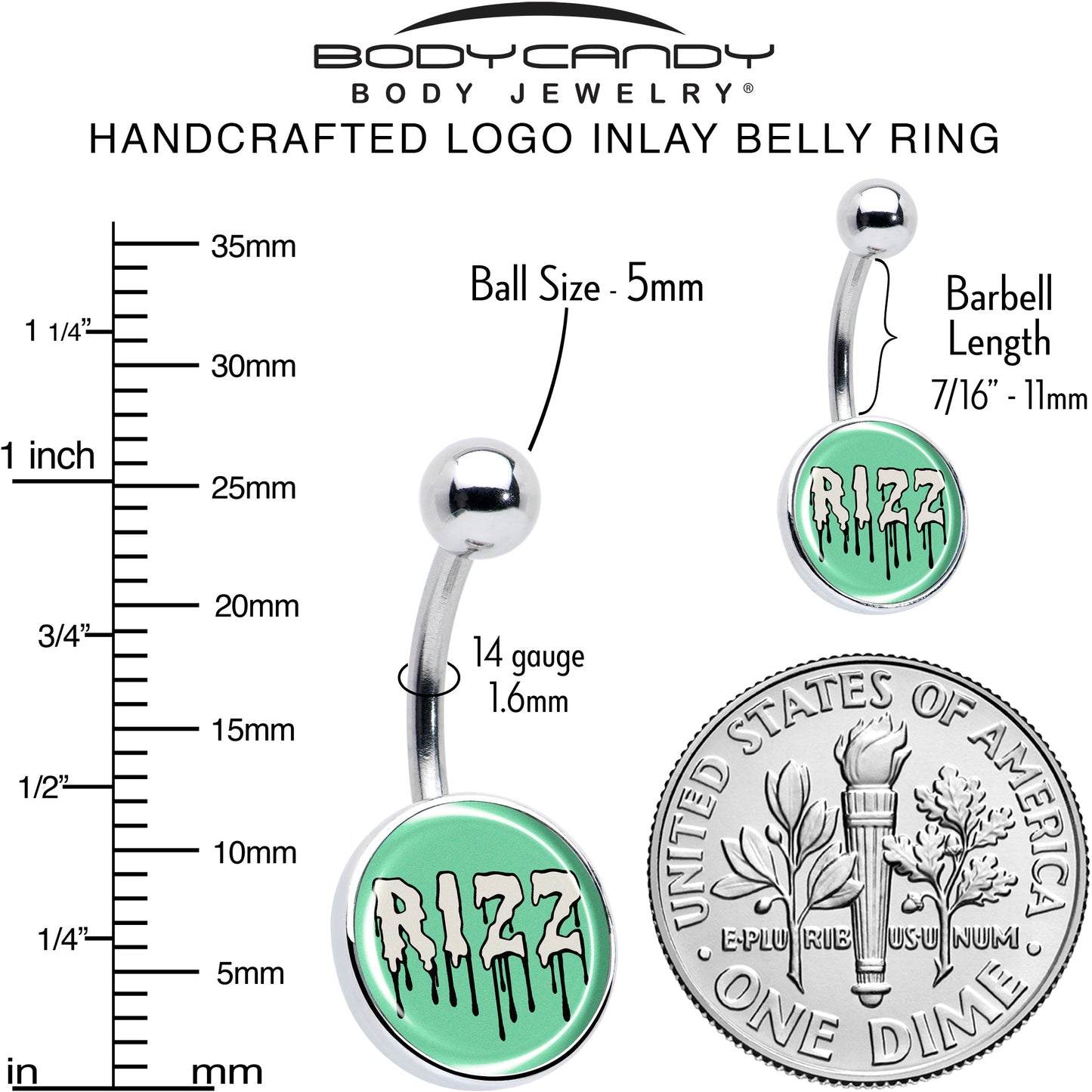 RIZZ Belly Ring by Onyx O