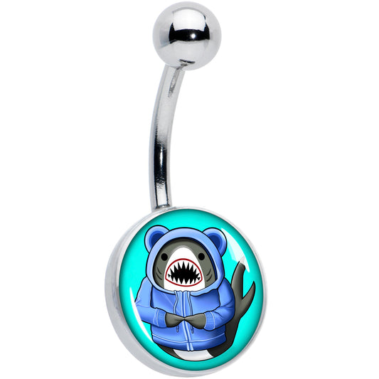 Shark in a Hoodie Belly Ring by Onyx O