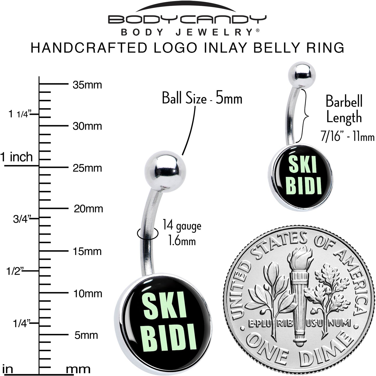 SKIBIDI Belly Ring by Onyx O