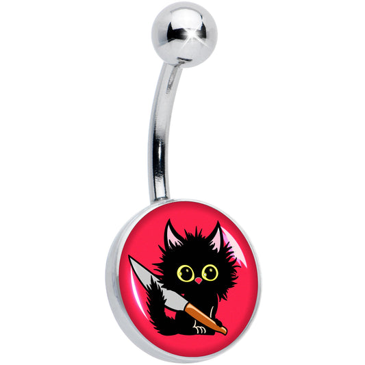 Stabby Cat Belly Ring by Onyx O
