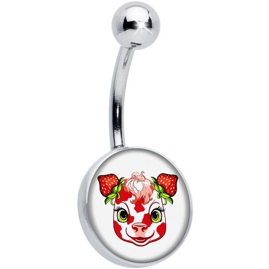 Stawberry Cow Belly Ring by Onyx O