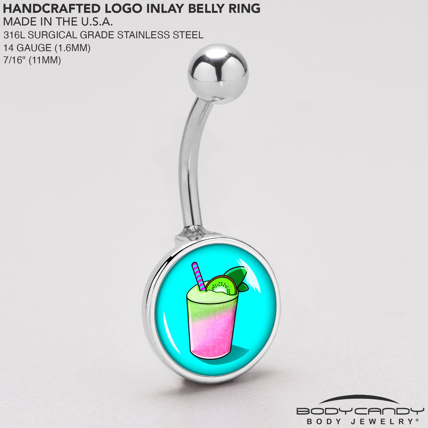 Summer Drink Belly Ring by Onyx O