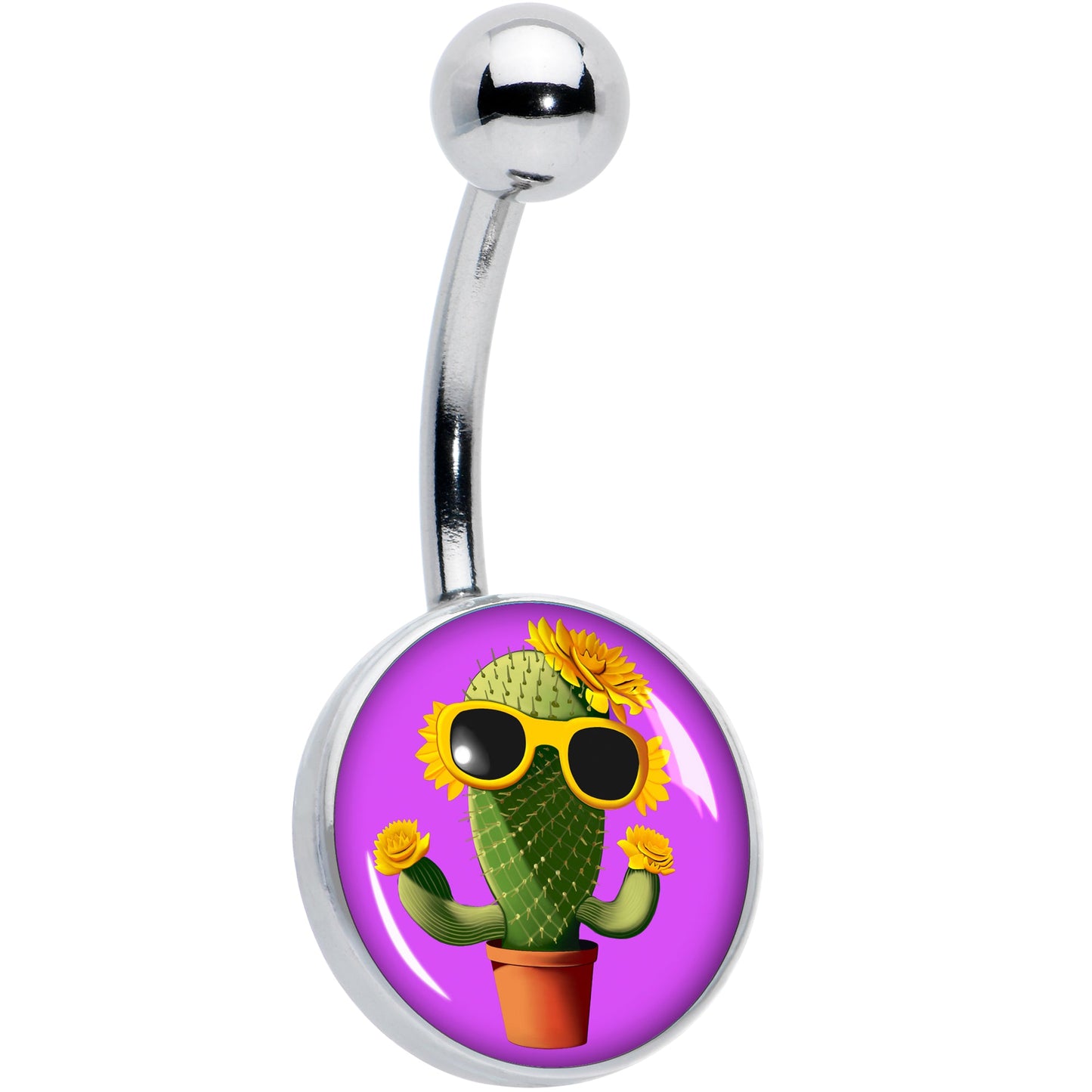 Sunflower Cactus Belly Ring by Onyx O