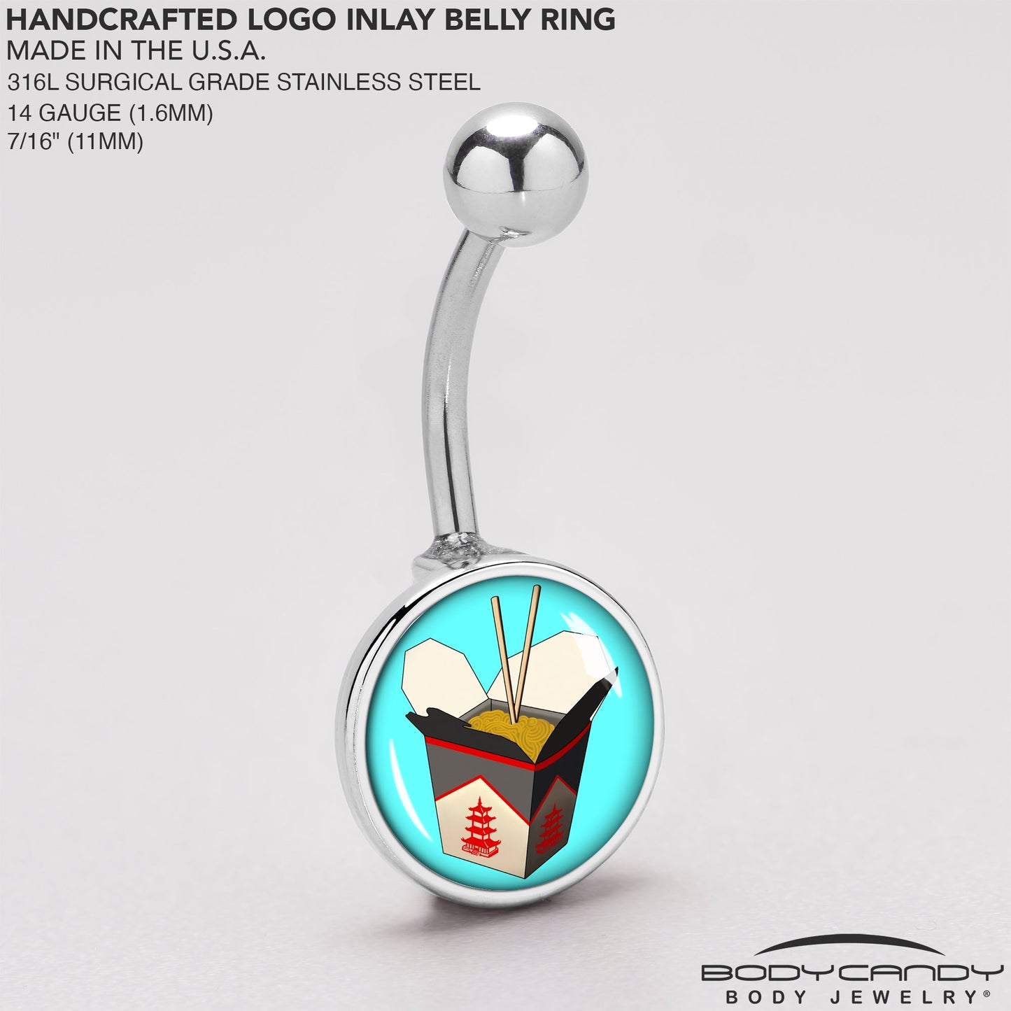 Chinese Take Out Belly Ring by Onyx O