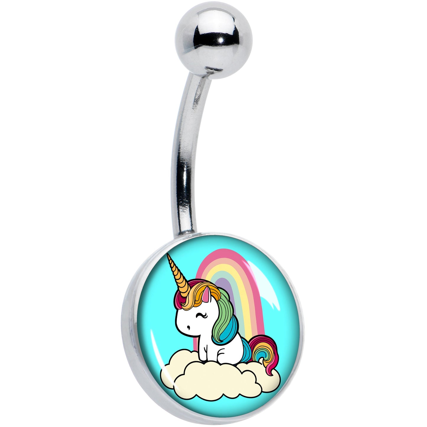 Rainbow Unicorn Belly Ring by Onyx O
