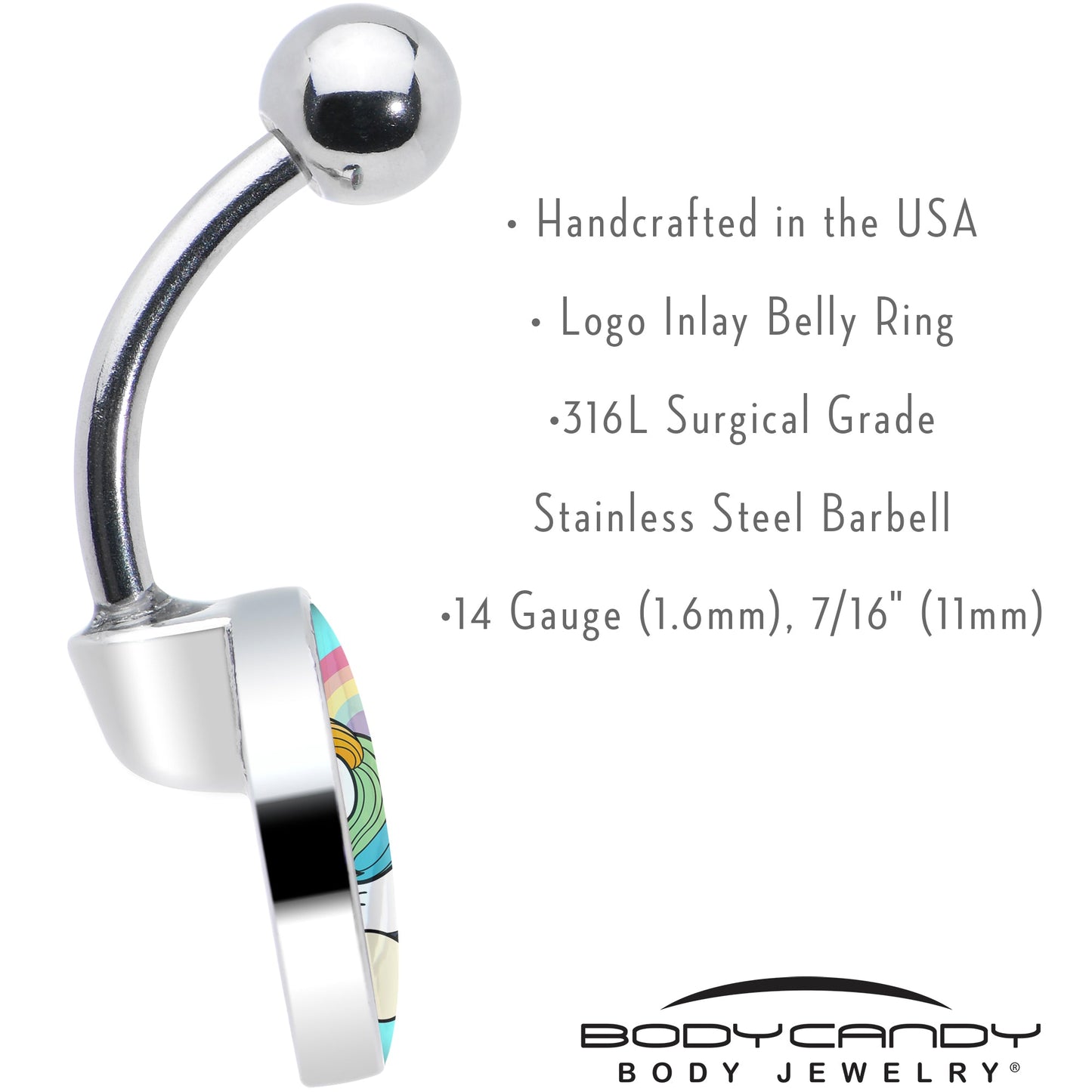 Rainbow Unicorn Belly Ring by Onyx O