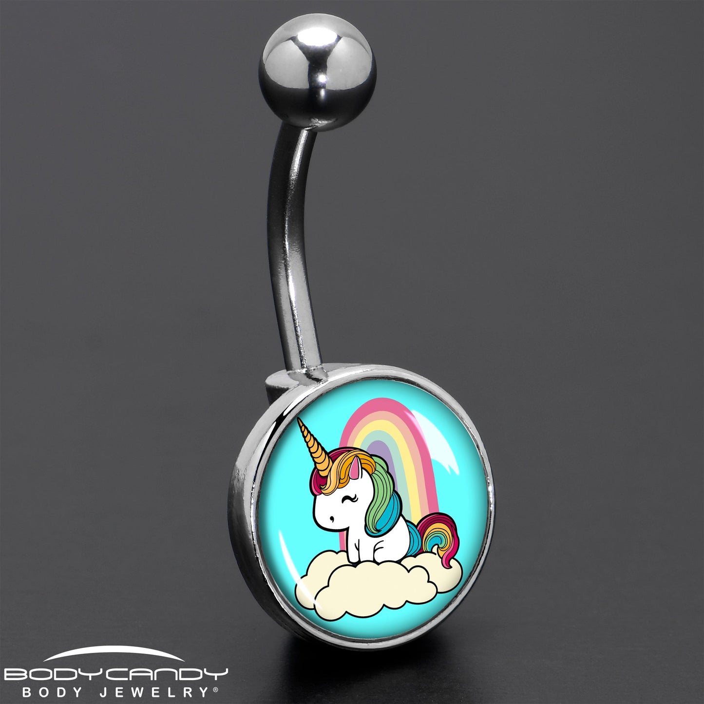 Rainbow Unicorn Belly Ring by Onyx O