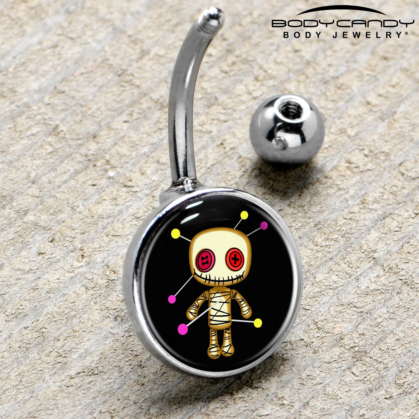 Voodoo Doll Belly Ring by Onyx O