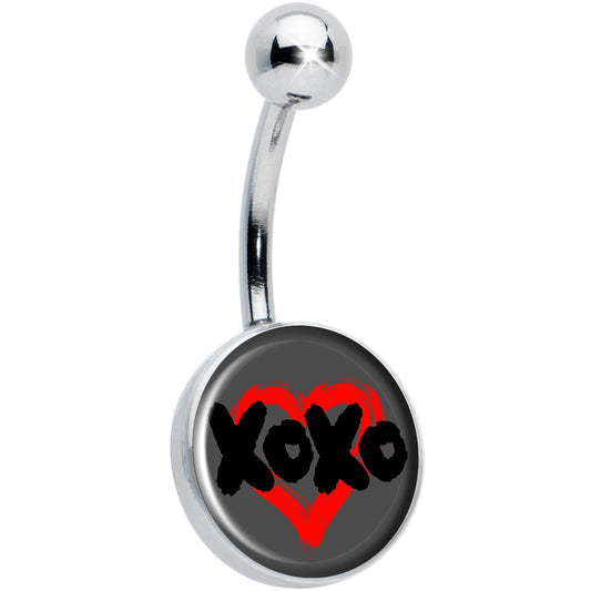 XOXO Heart Belly Ring by Onyx O