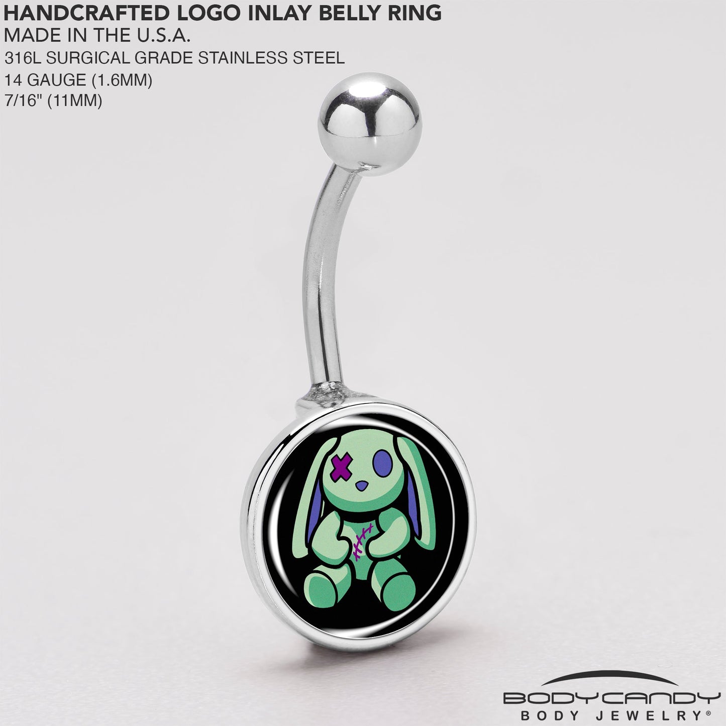 Zombie Bunny Belly Ring by Onyx O