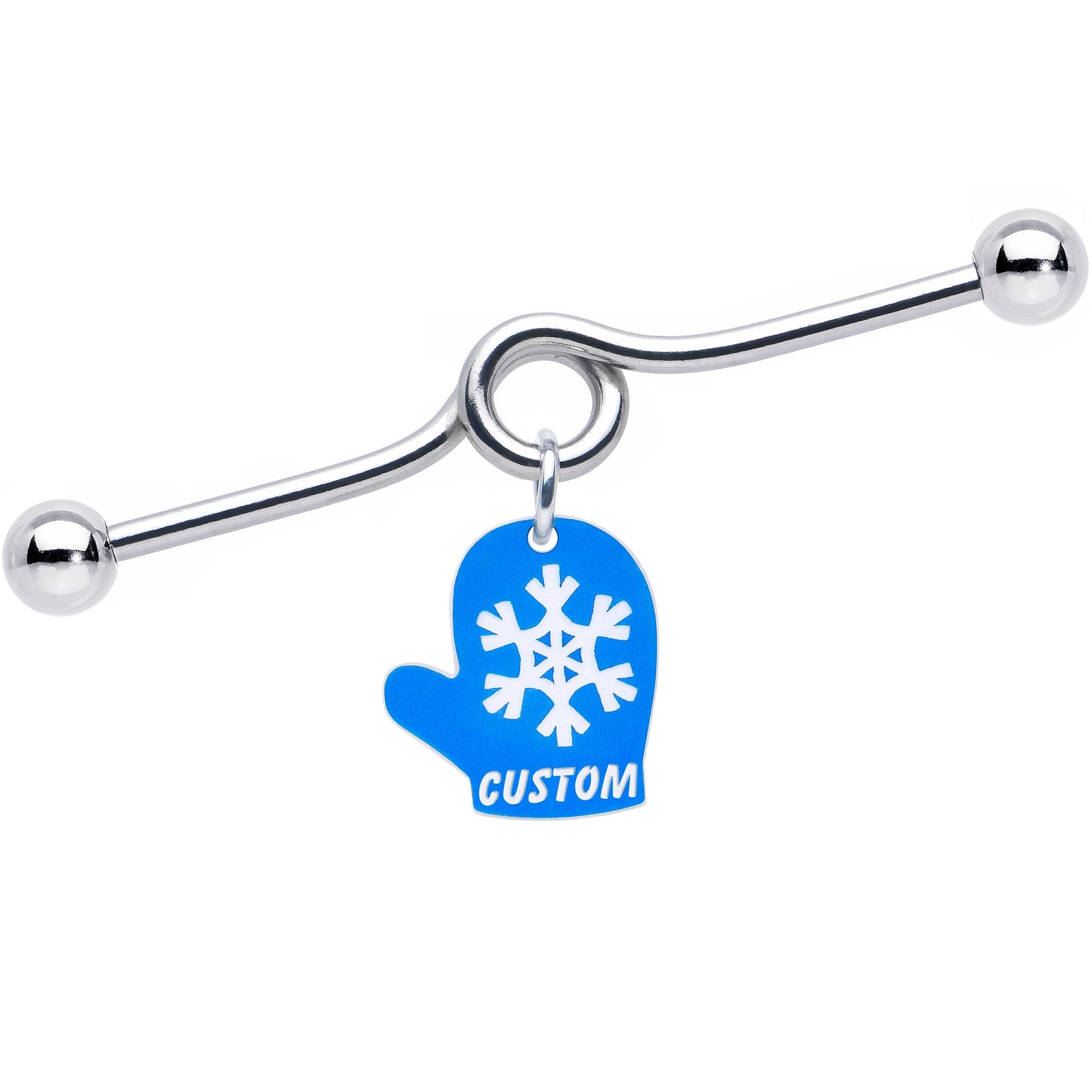 Custom Holiday Mitten Personalized Industrial Barbell