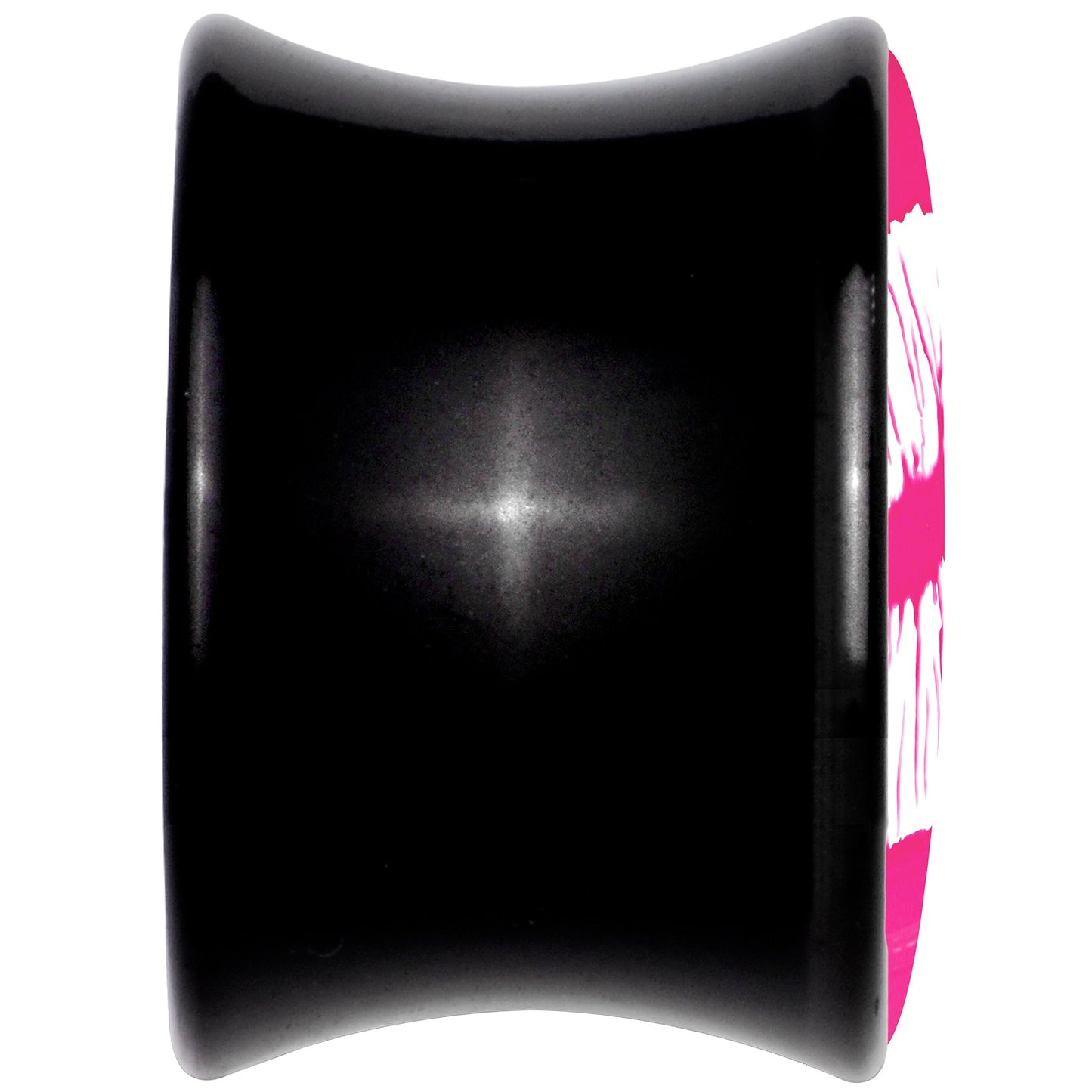 Black Acrylic Red Hot Lips Double Flare Plug Set by Onyx O