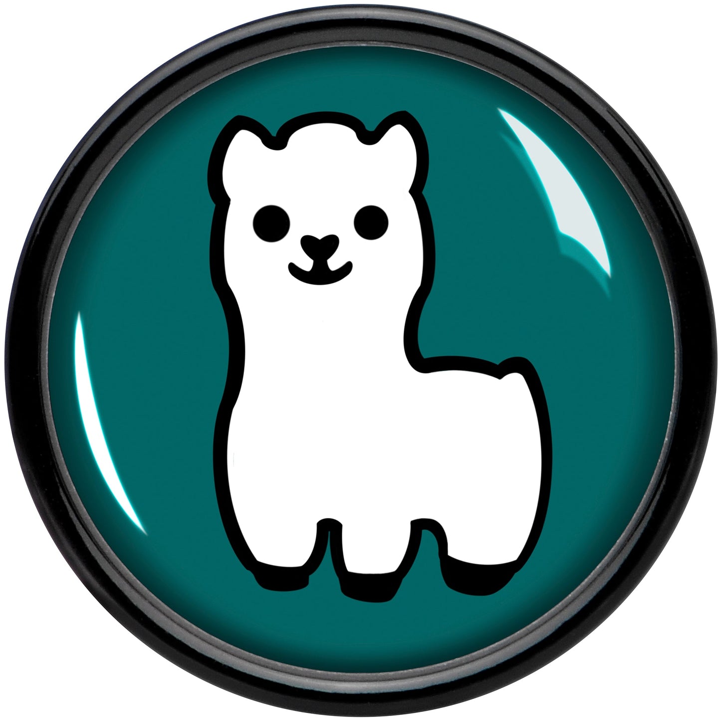 White Llama Black Acrylic Saddle Plug Set 8mm to 20mm by Onyx O