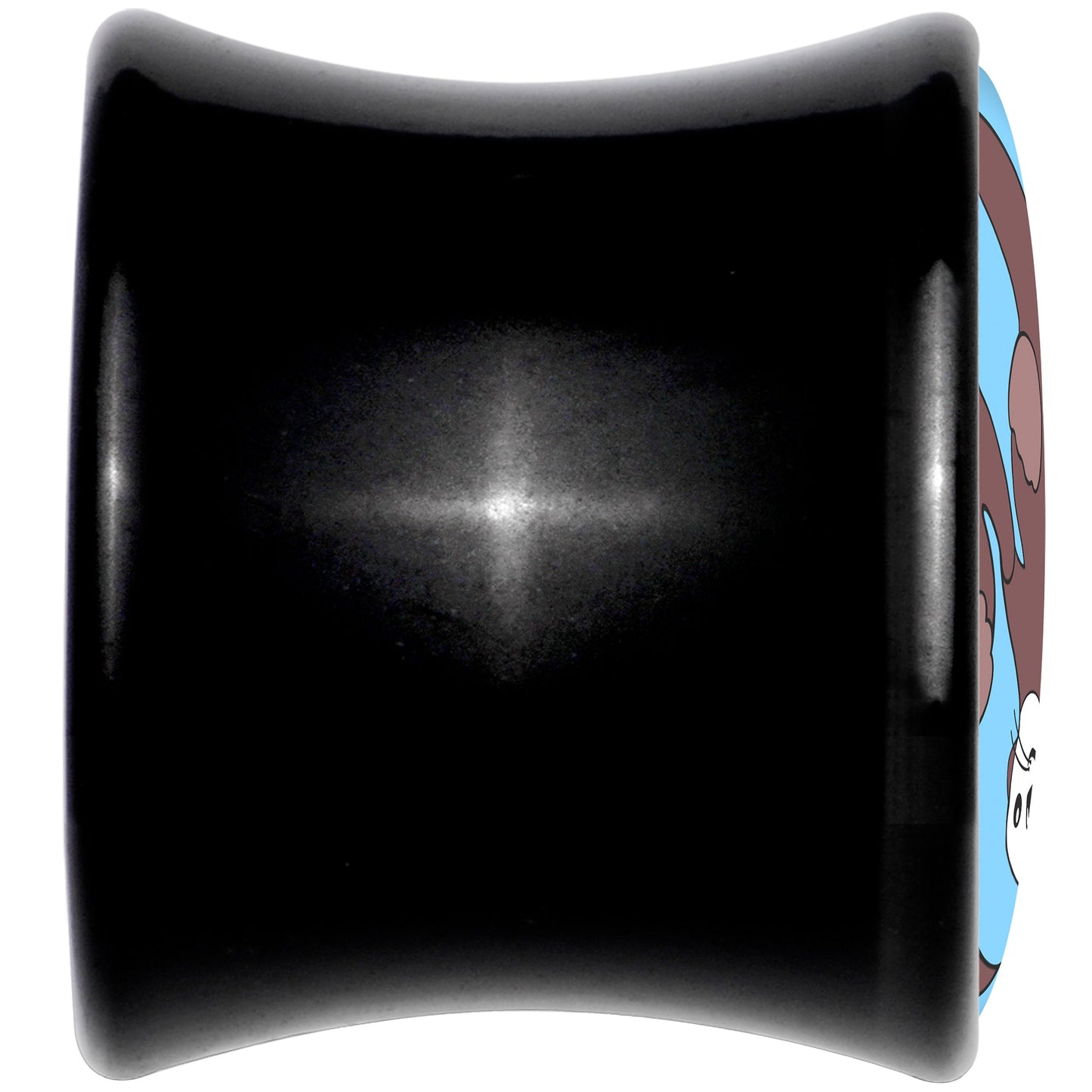 Oh My Otters Animal Black Acrylic Saddle Plug Set by Onyx O