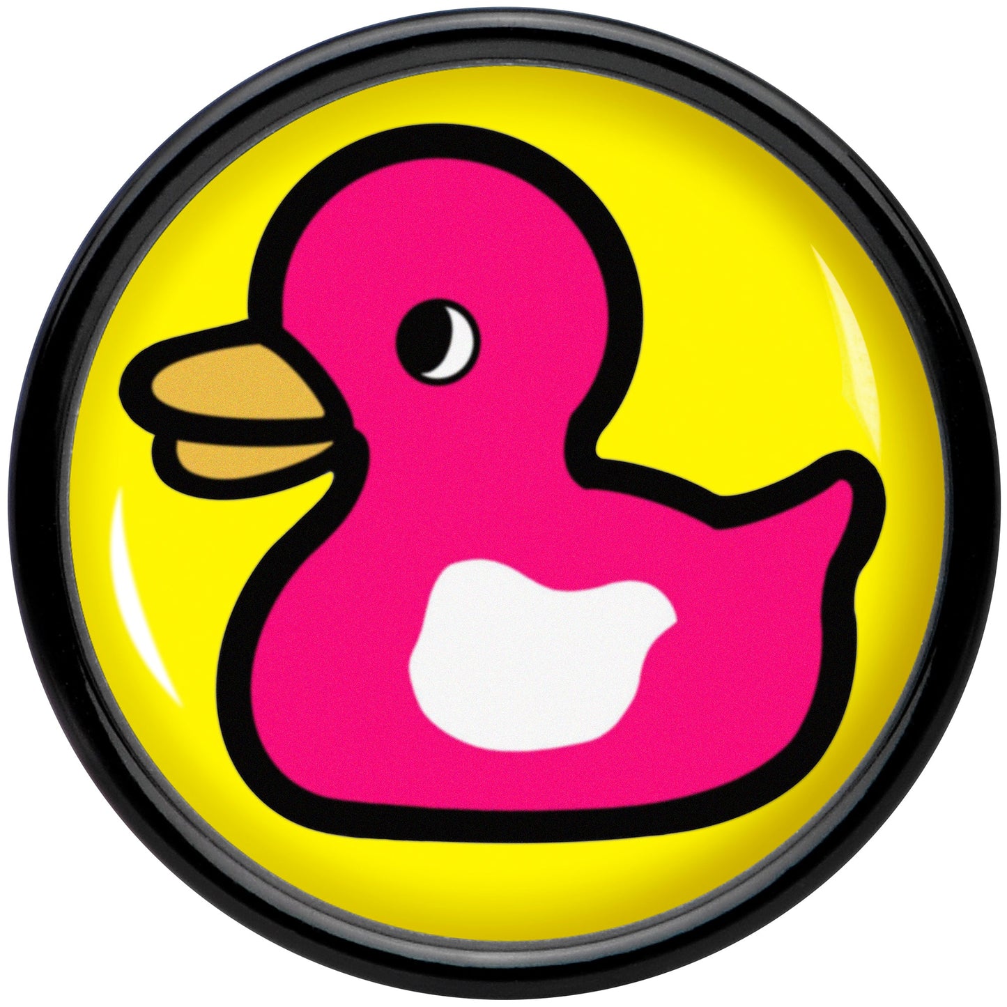 Black Acrylic Pink Ducky Double Flare Plug Set by Onyx O