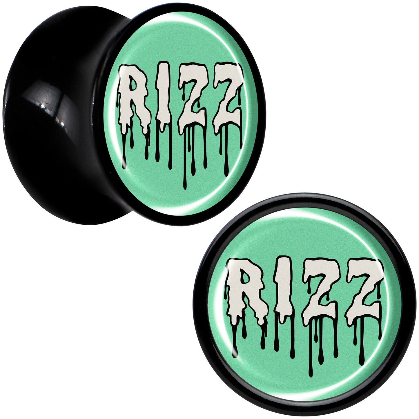 RIZZ Black Acrylic Saddle Plug Set by Onyx O
