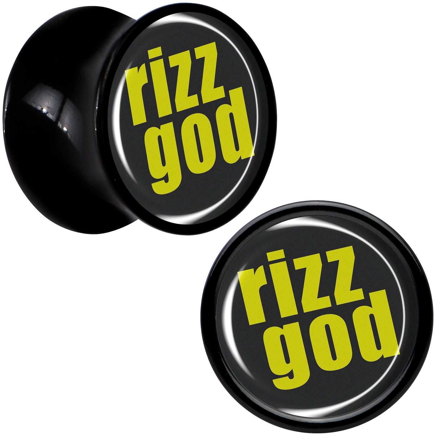 RIZZ GOD Black Acrylic Saddle Plug Set by Onyx O