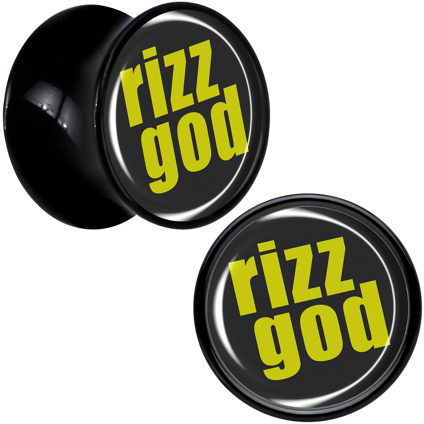 RIZZ GOD Black Acrylic Saddle Plug Set by Onyx O