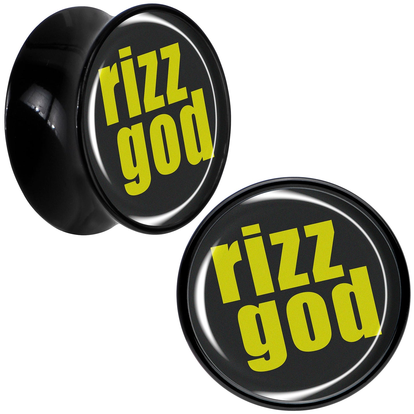 RIZZ GOD Black Acrylic Saddle Plug Set by Onyx O