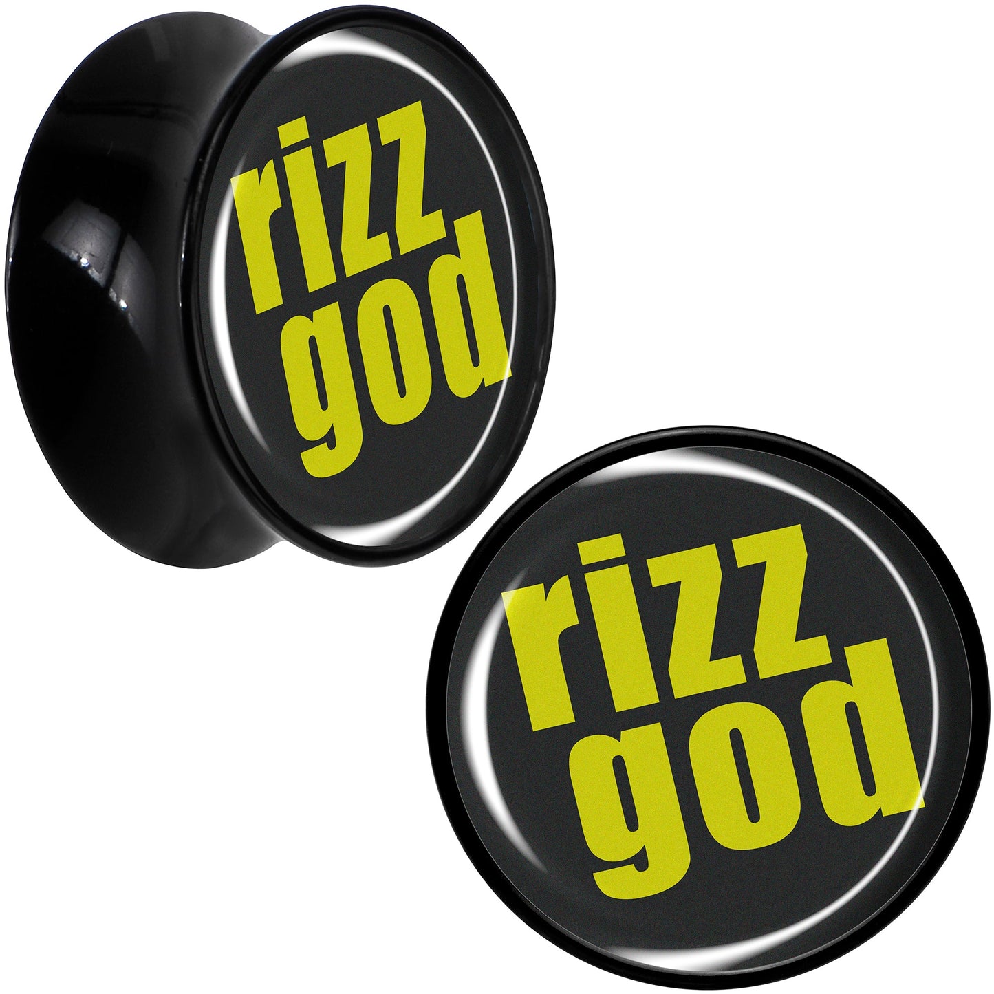 RIZZ GOD Black Acrylic Saddle Plug Set by Onyx O
