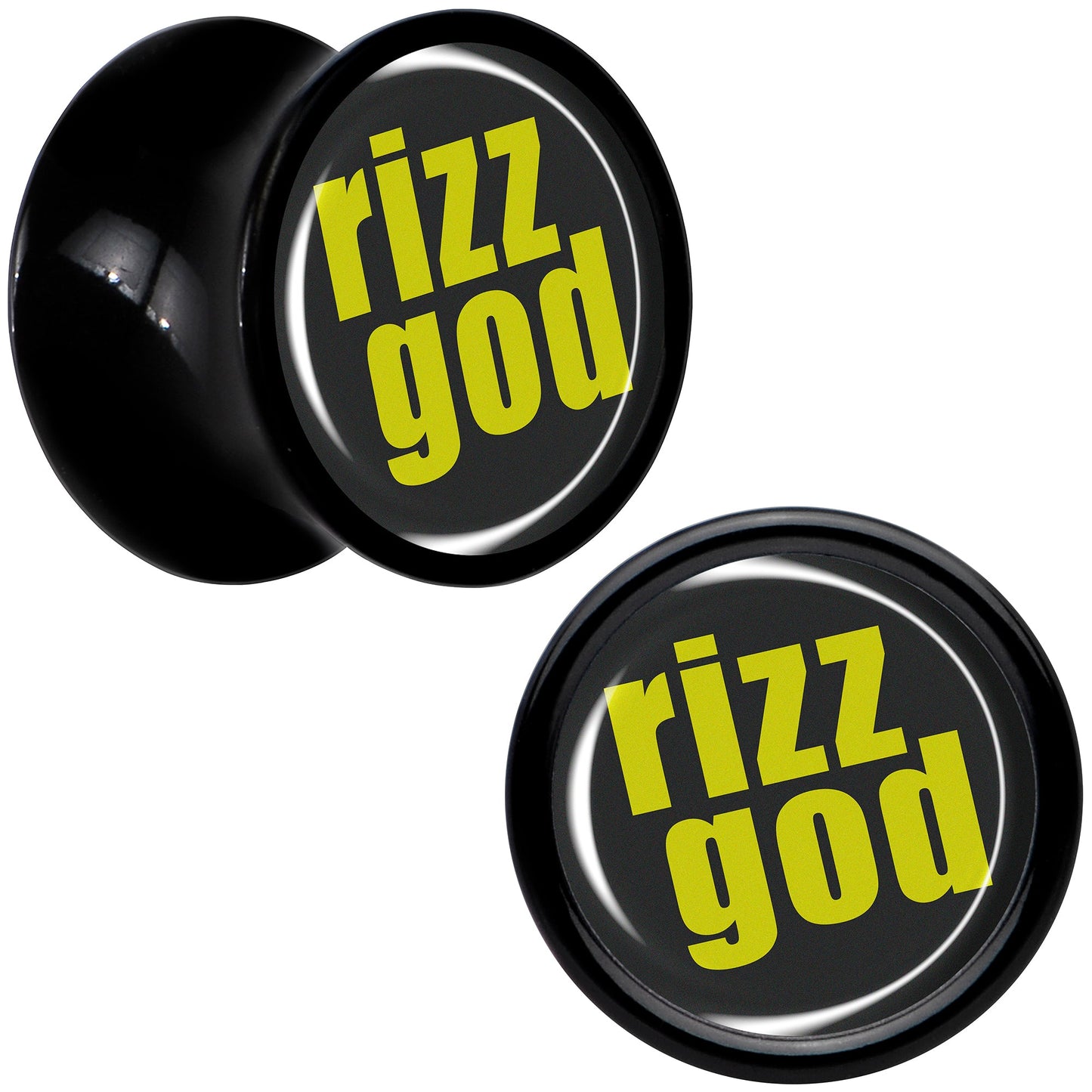 RIZZ GOD Black Acrylic Saddle Plug Set by Onyx O